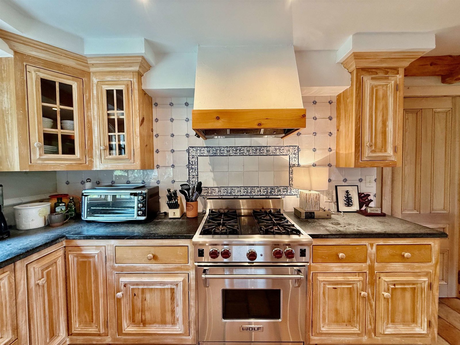 Chef's kitchen with large walk in pantry
