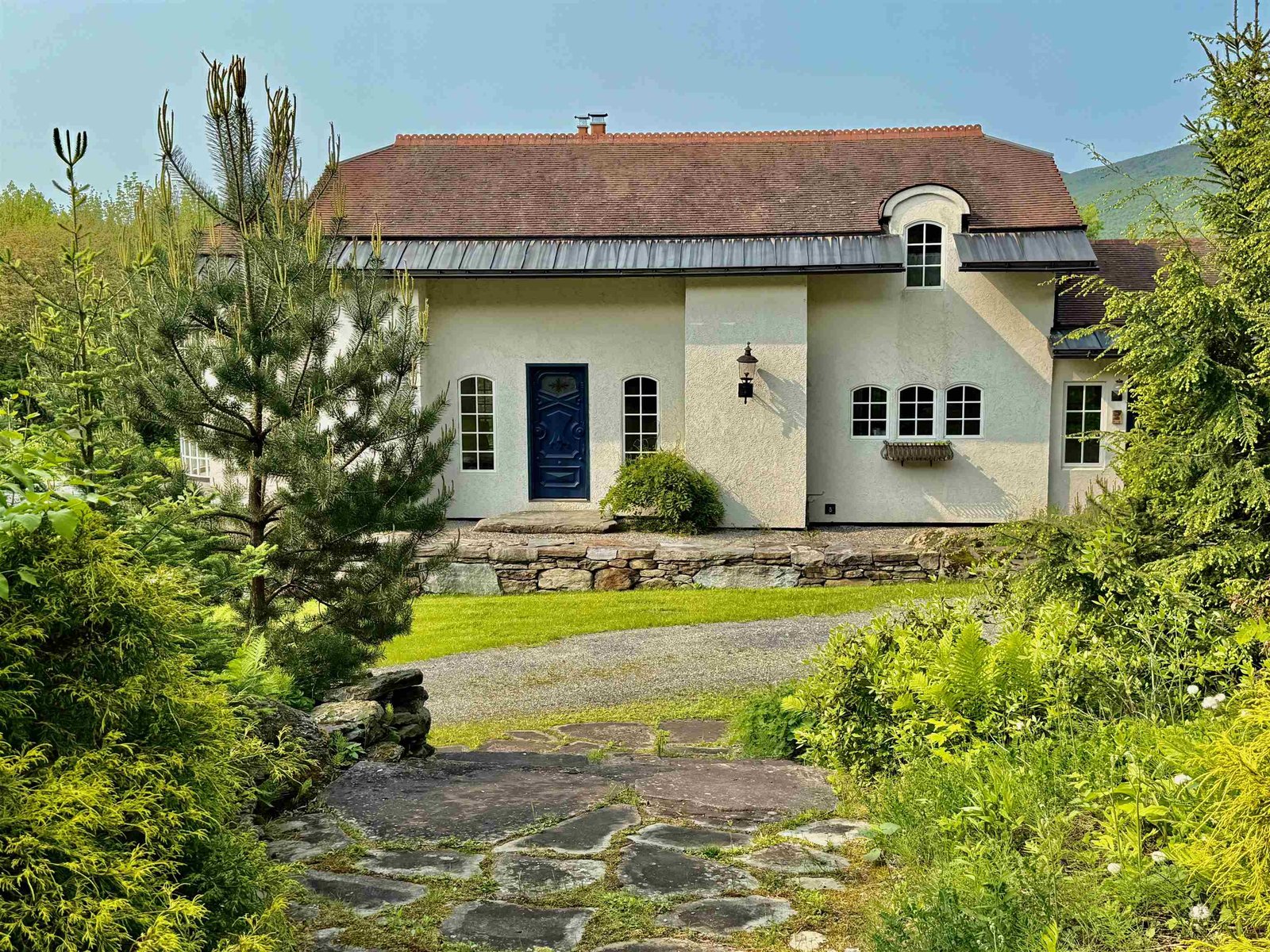 Stone pathway/steps leading towards house