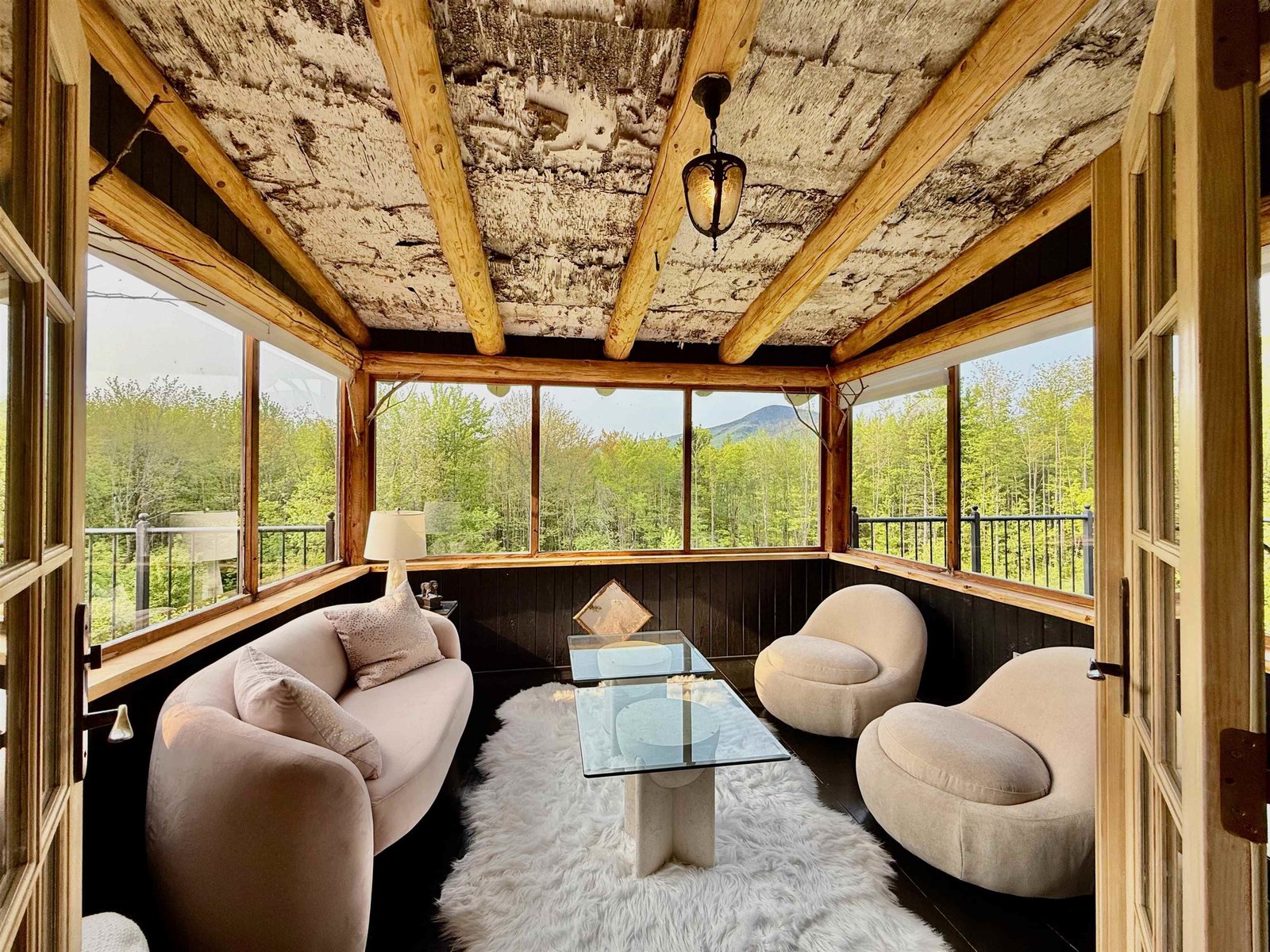 Gorgeous three season Porch with Jay Peak vista