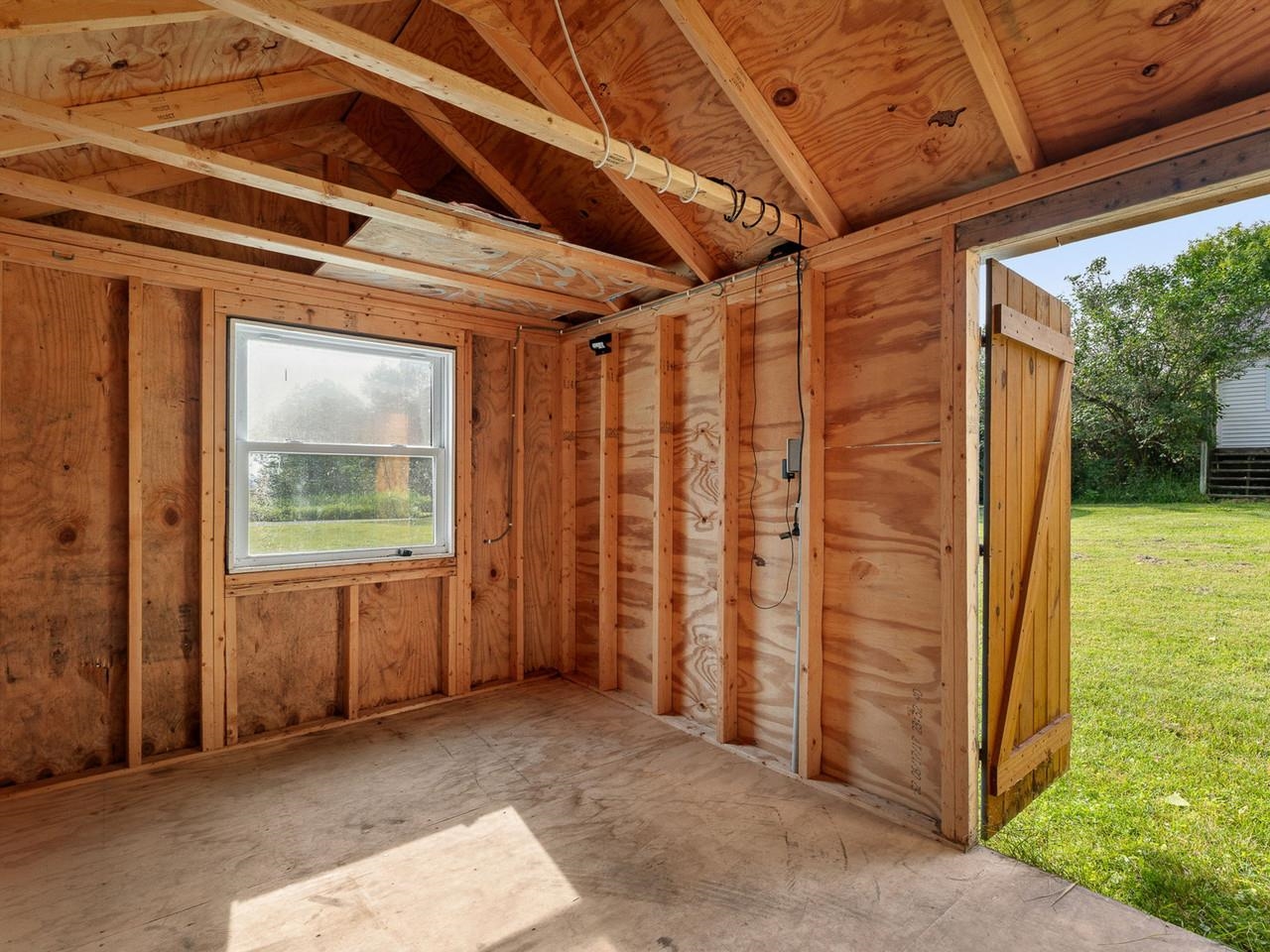 Shed interior