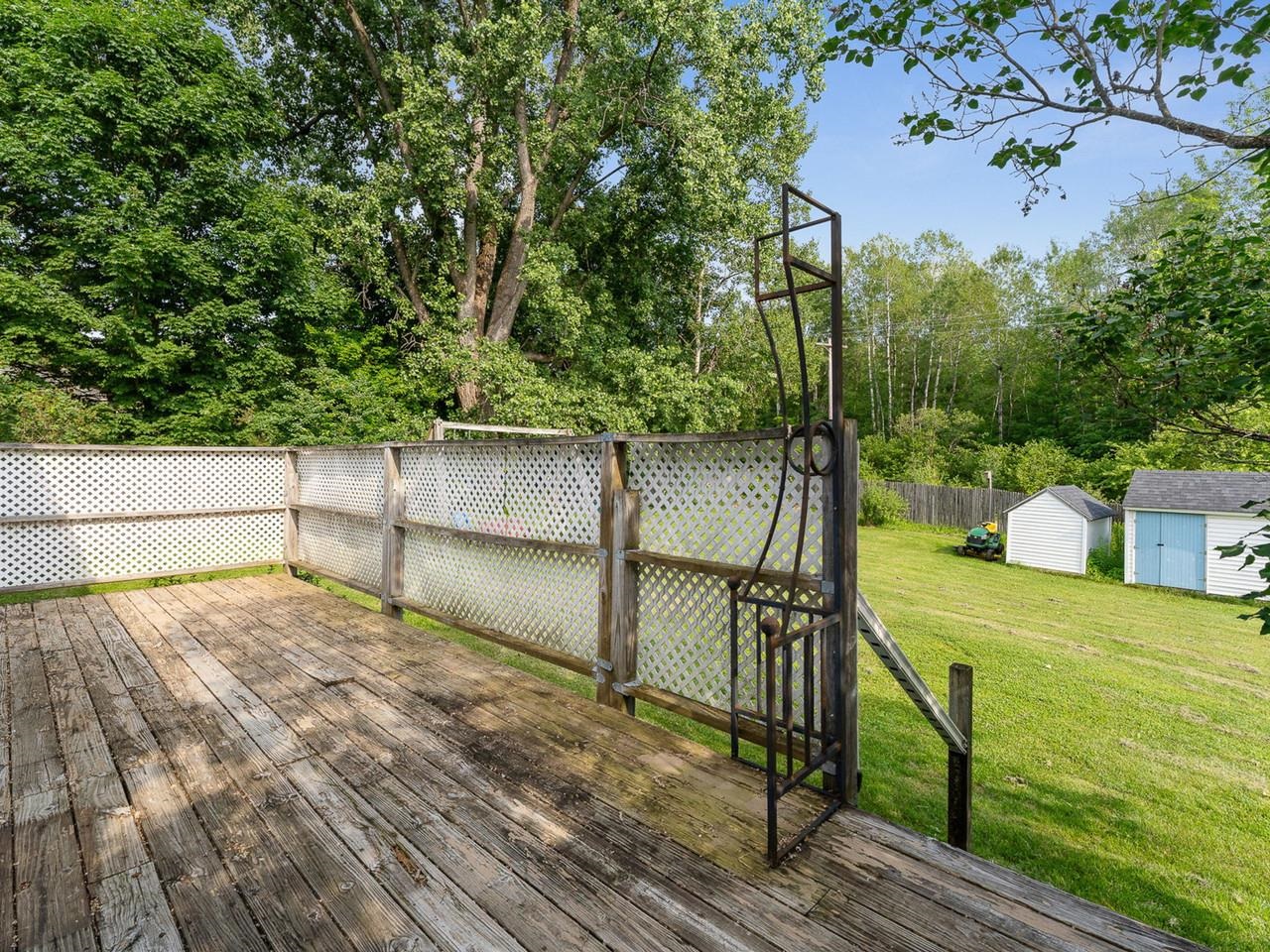 Back deck overlooking yard
