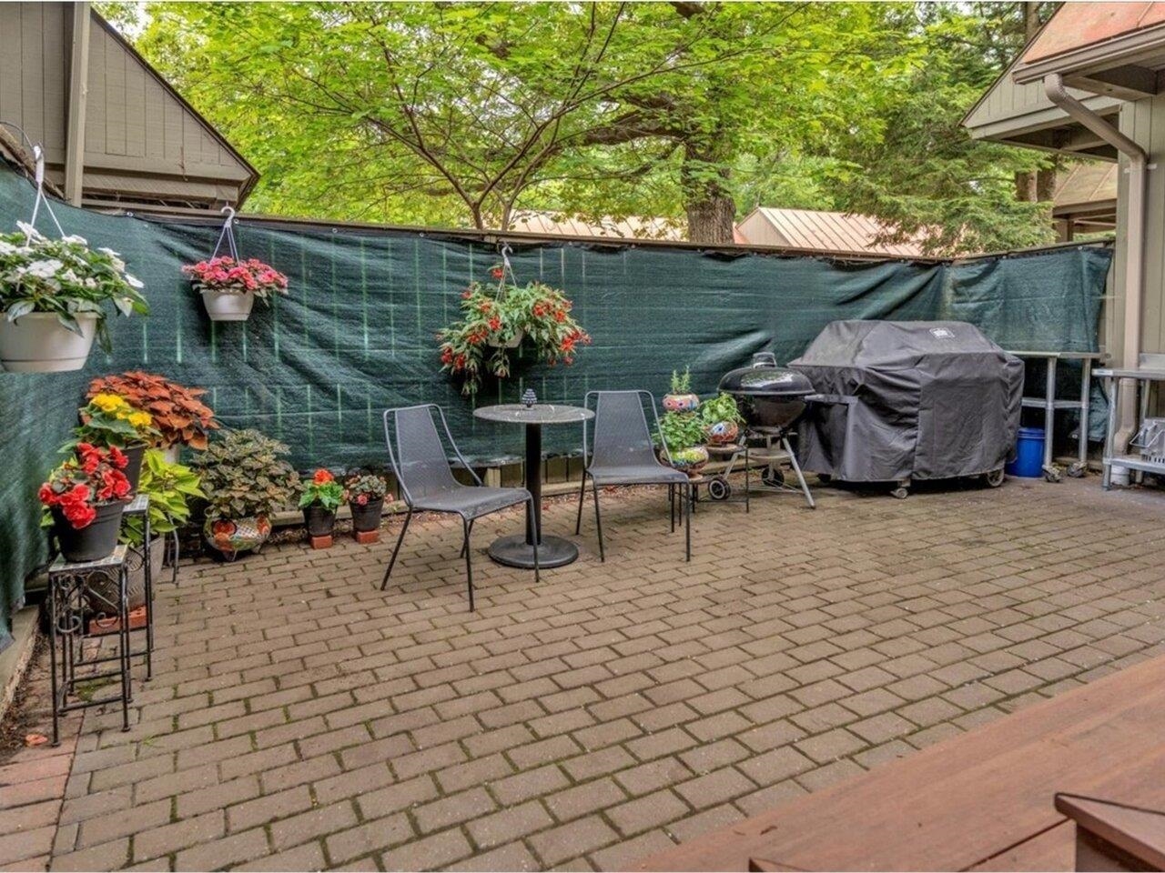 Private brick patio