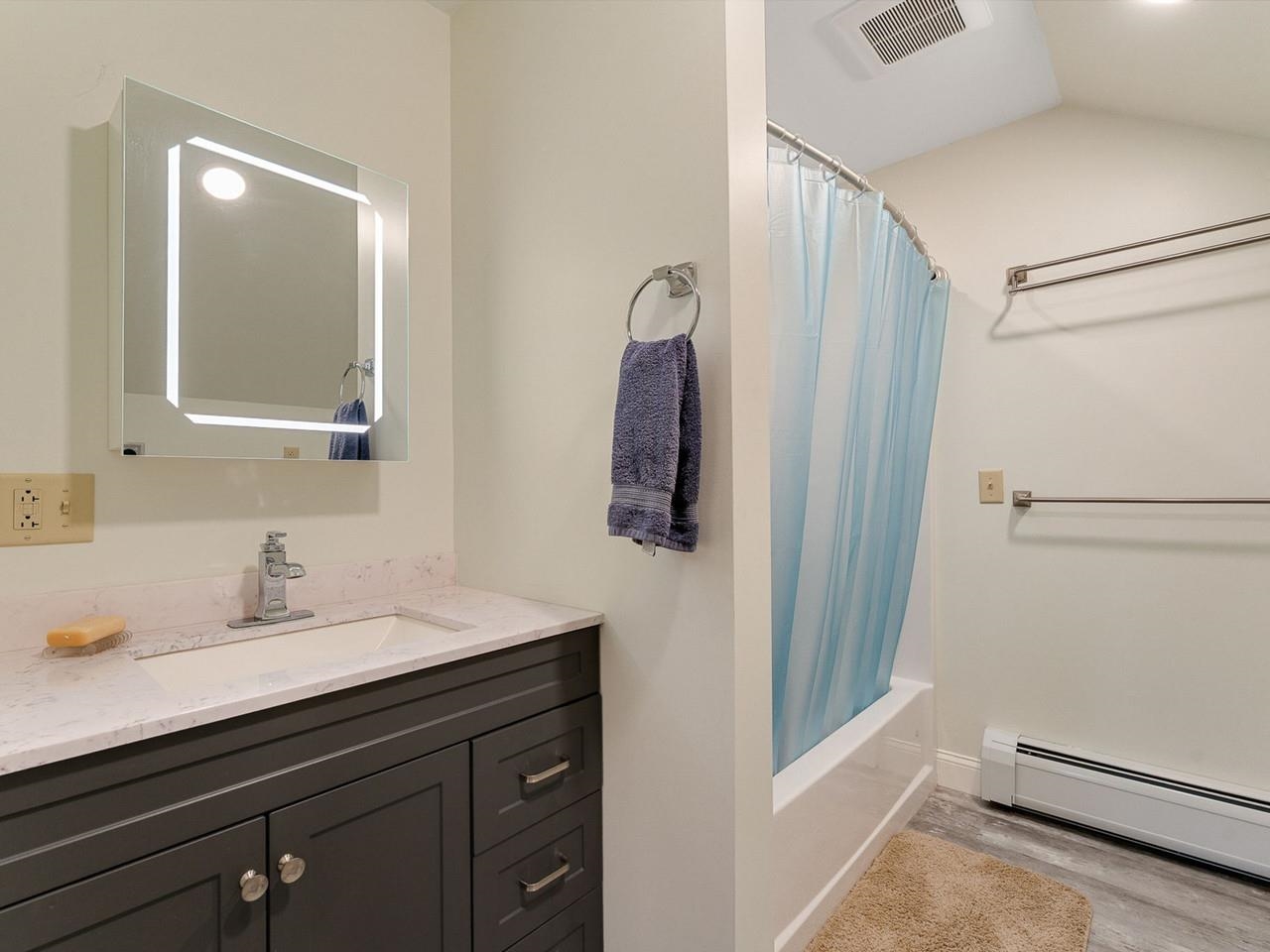 3/4 bath with laundry