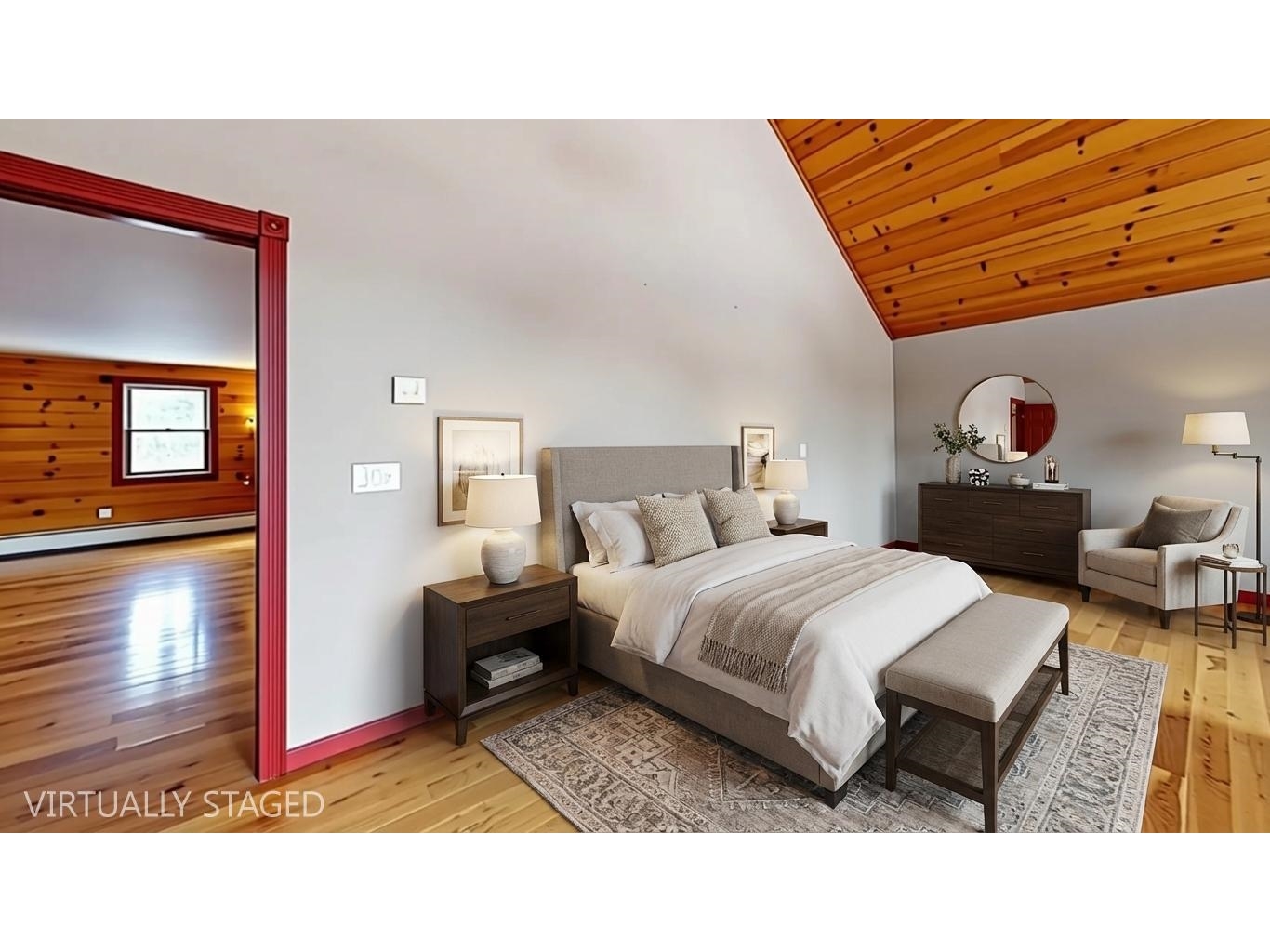 main bedroom - virtually staged