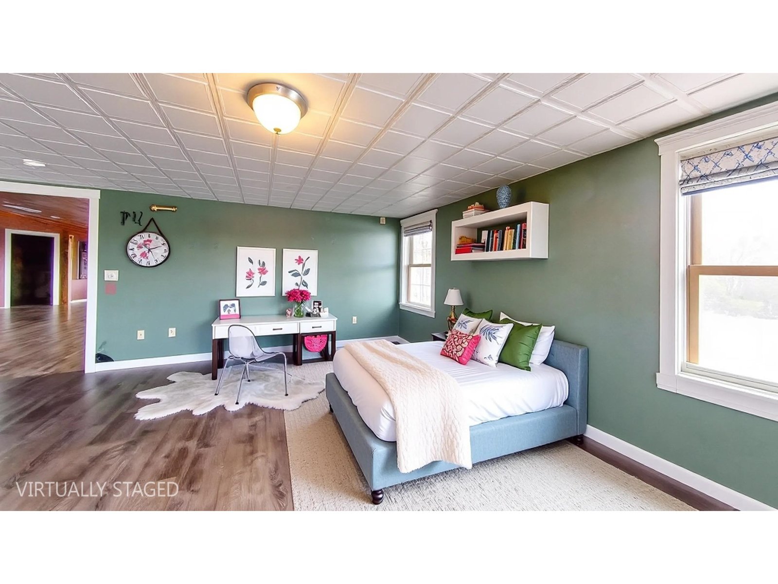 downstairs bedroom - virtually staged