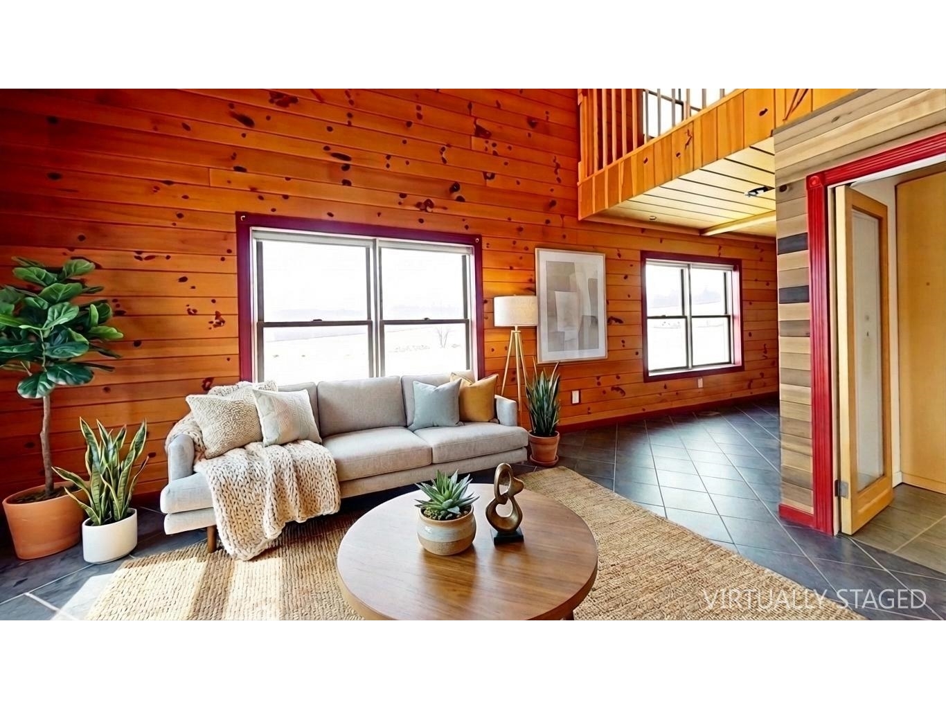 downstairs living room - virtually staged