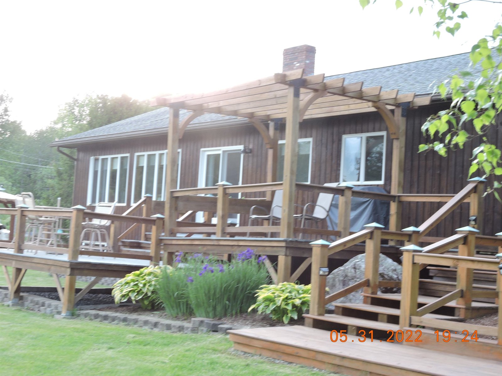 Front of house with deck
