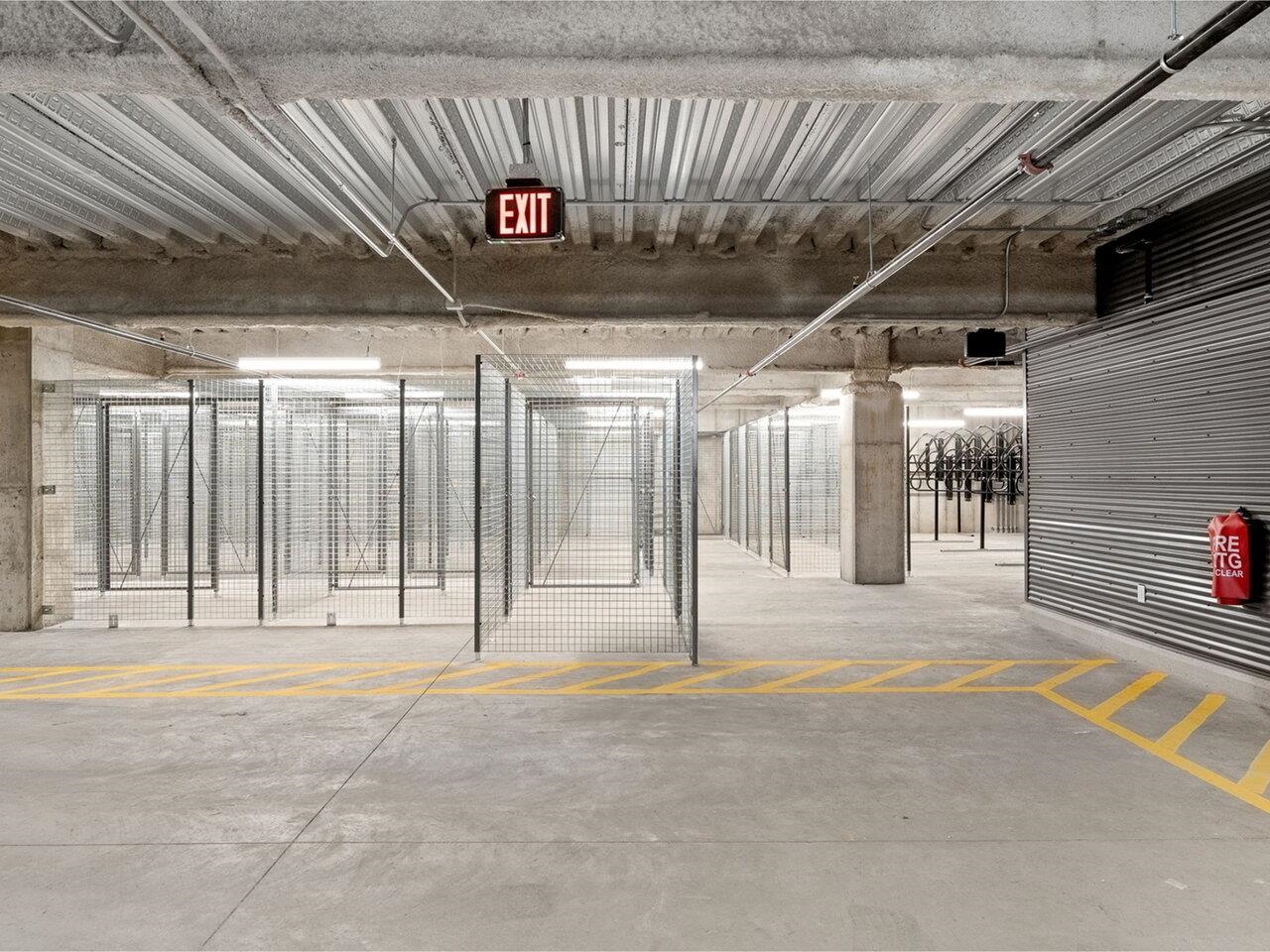 Storage cages in the garage