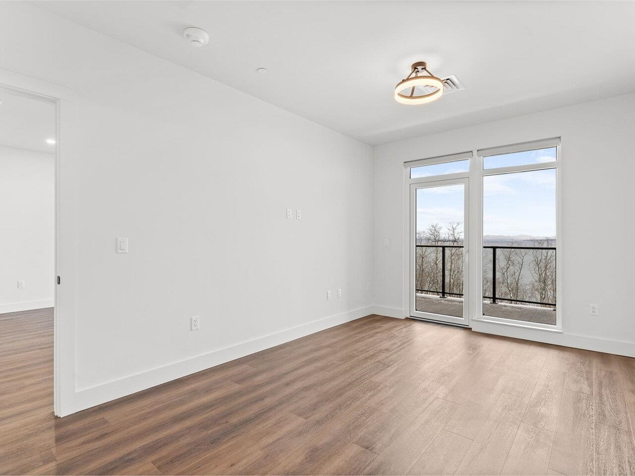 West-facing primary bedroom