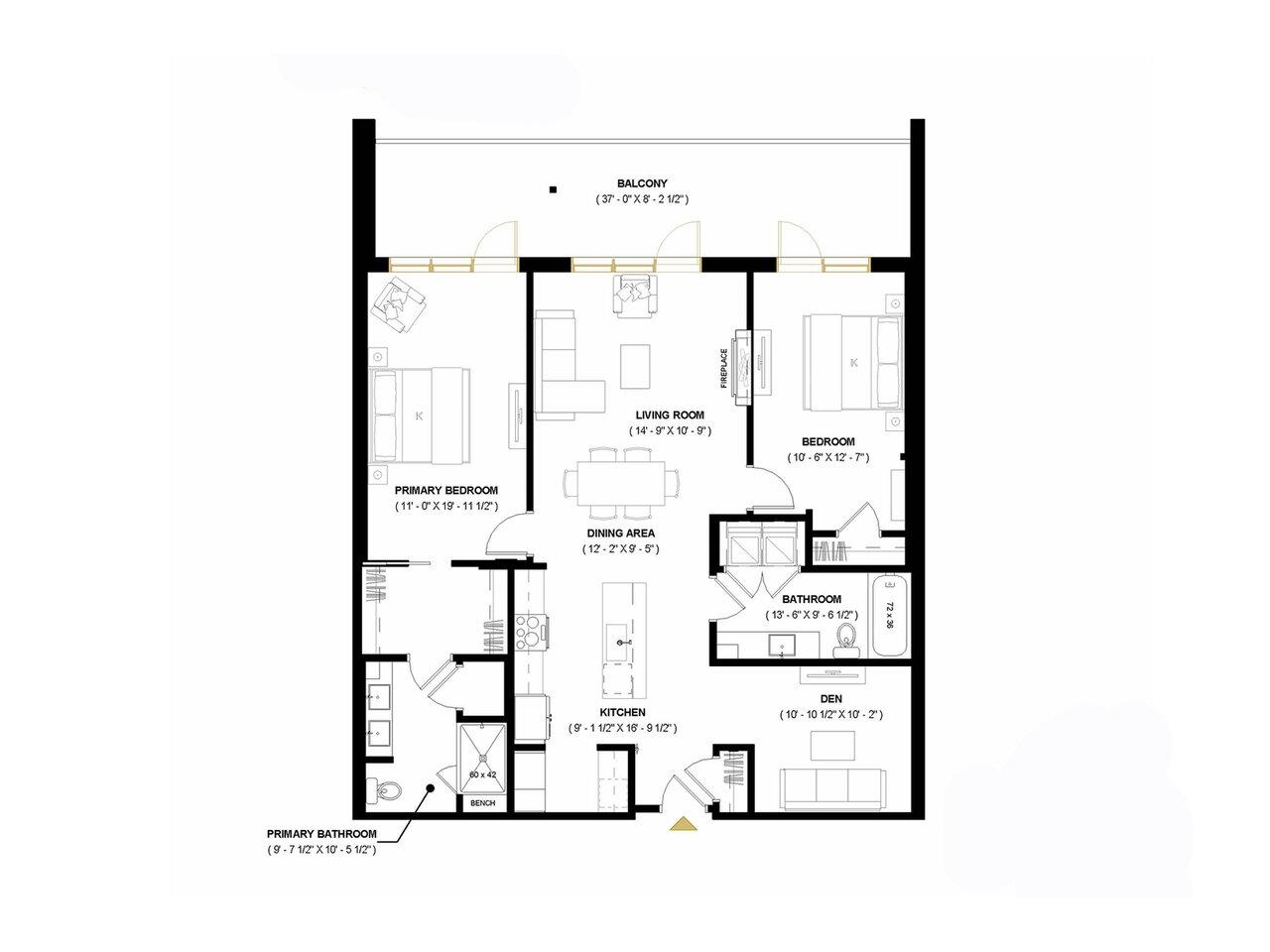 Unit 605 floor plan