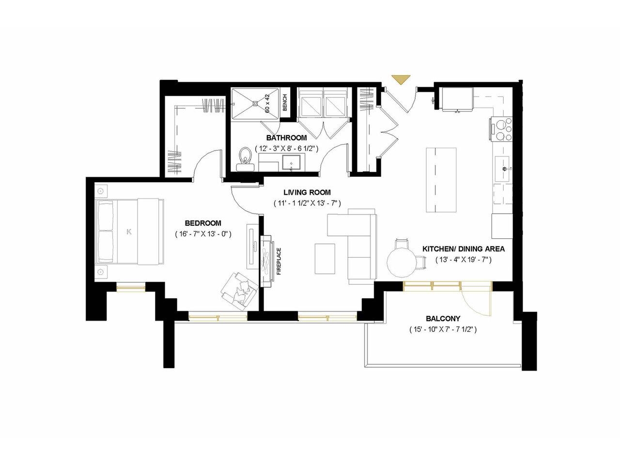 Unit 606 floor plan