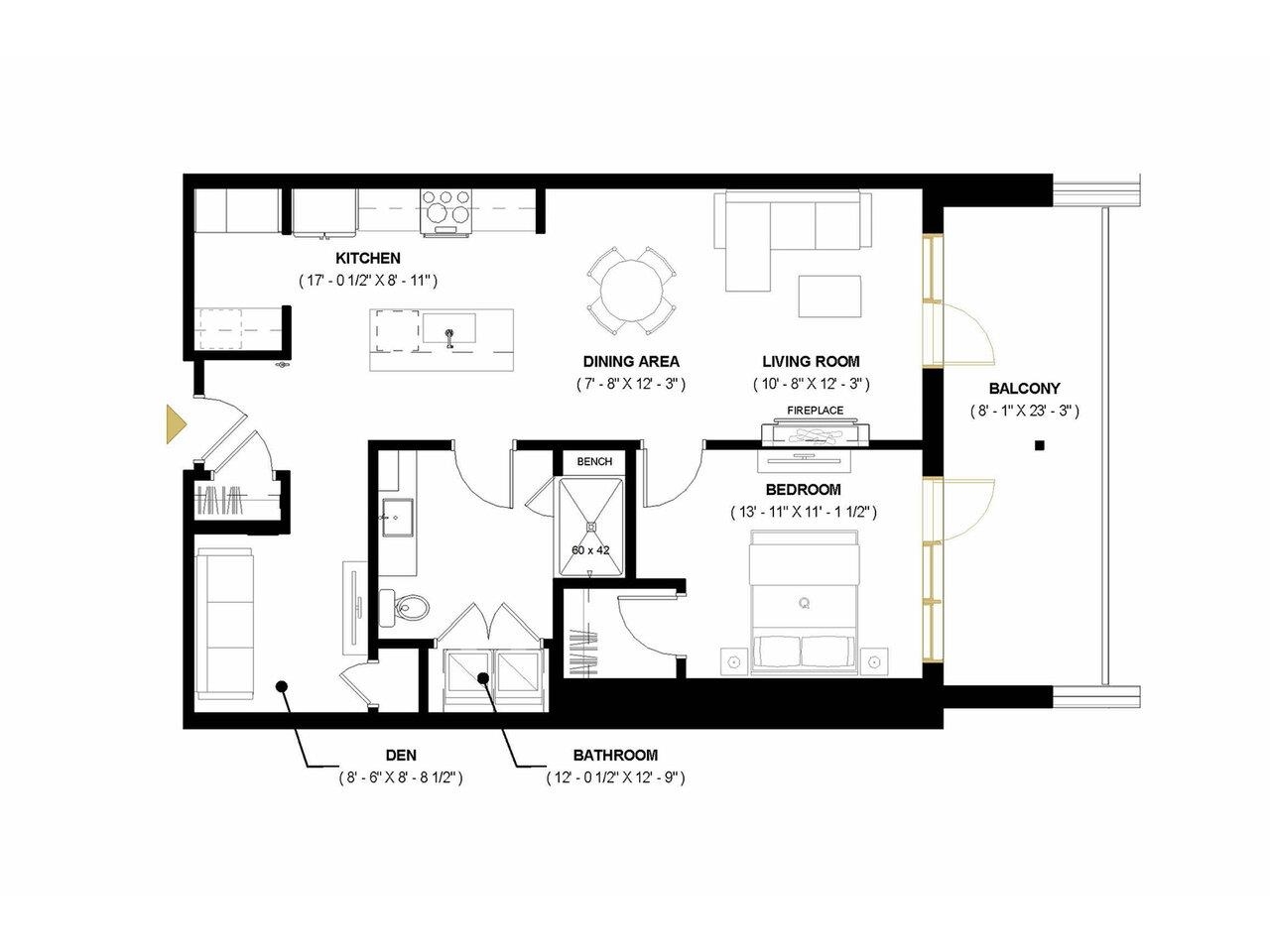 Unit 611 floor plan