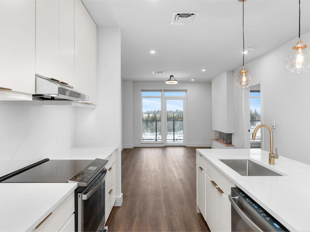 Kitchen looking to living