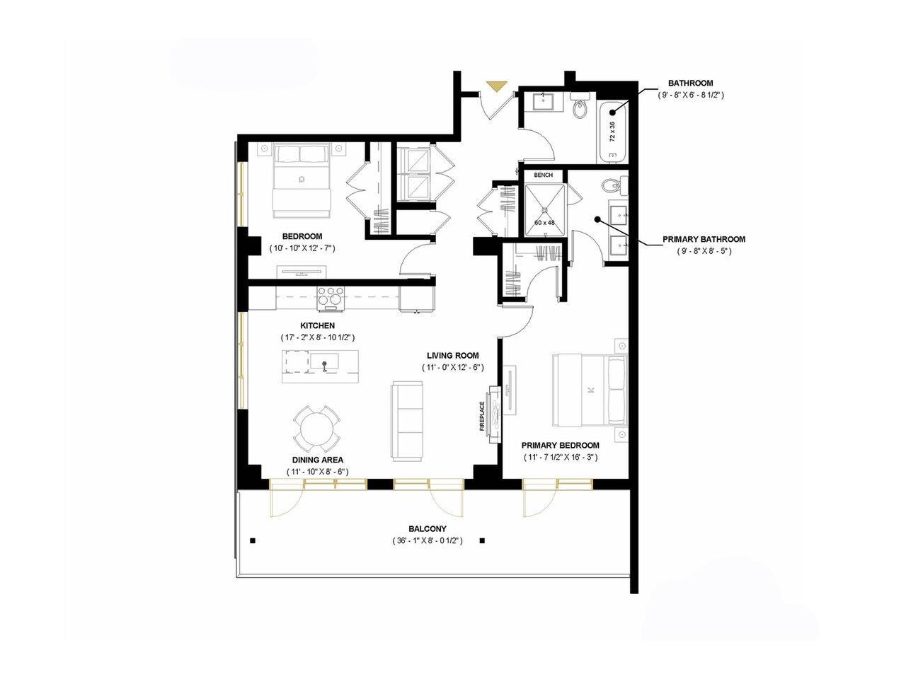 Unit 620 floor plan