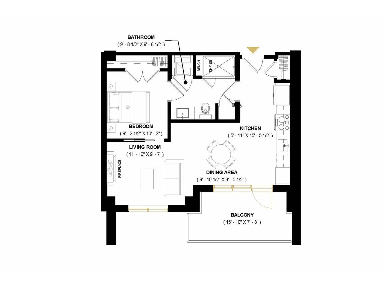 Unit 604 Floor Plan