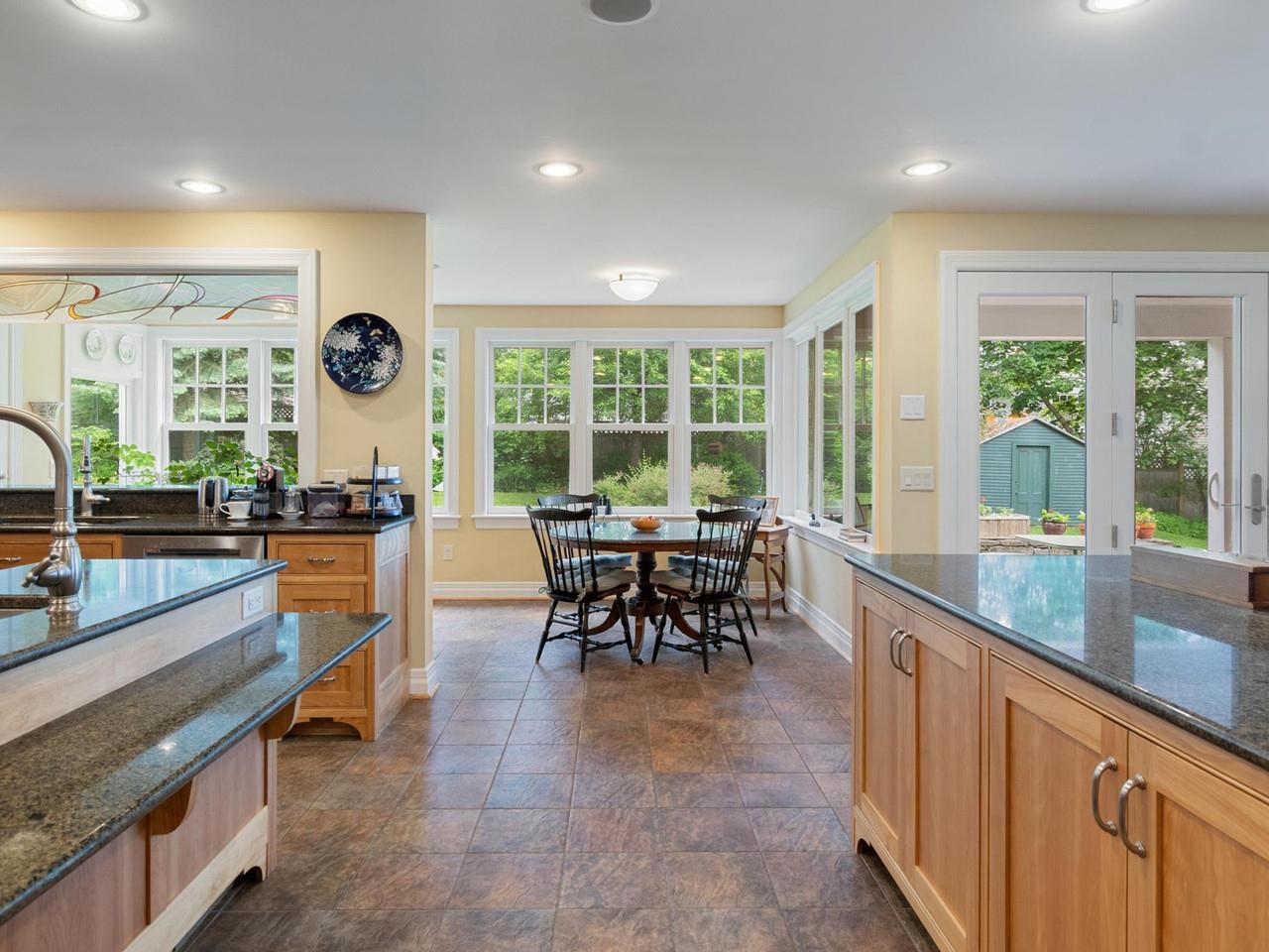 Two kitchen islands