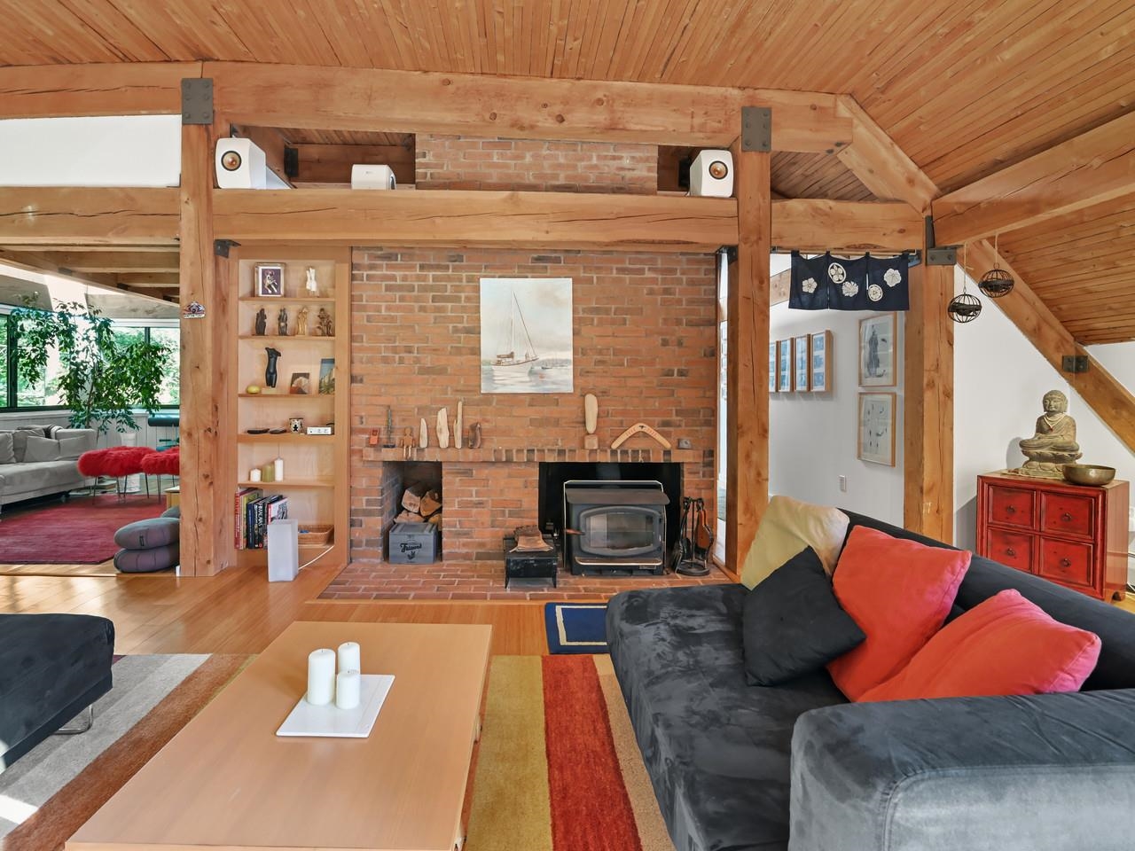 Exposed brick & beam