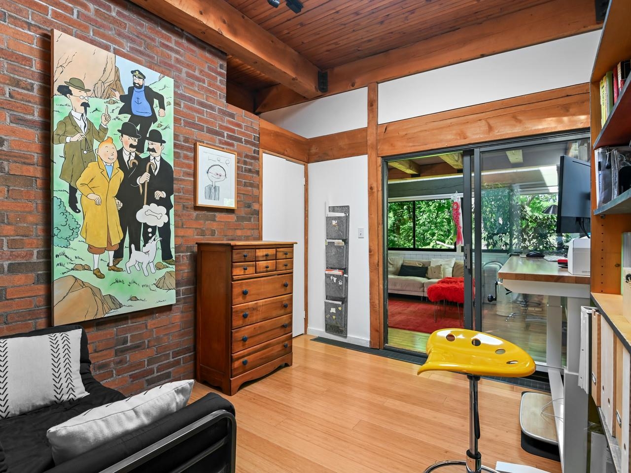 Exposed brick office
