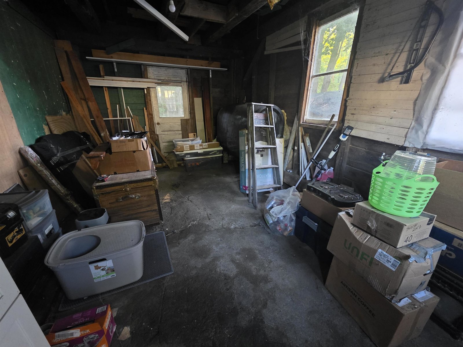 Old garage area