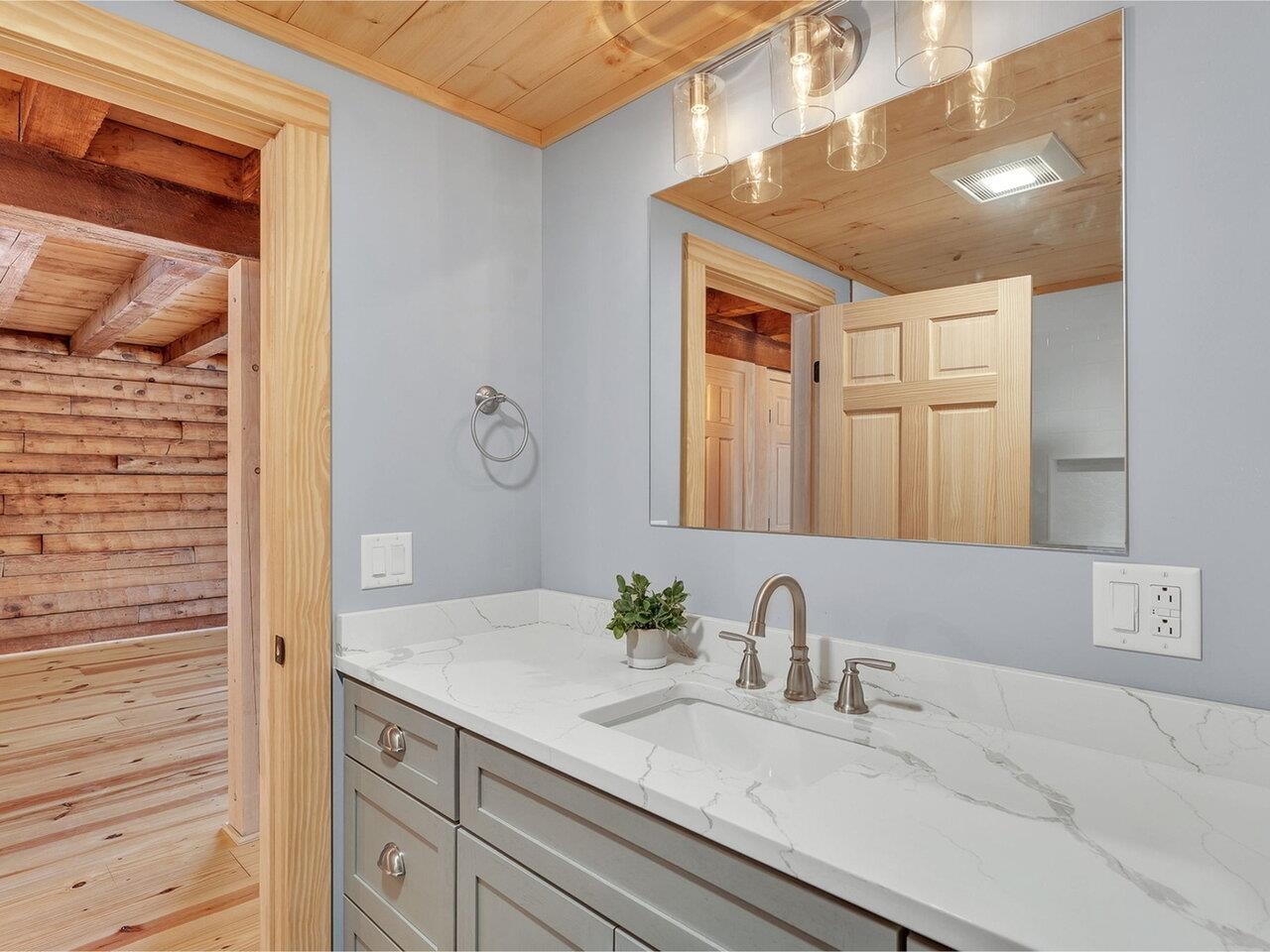 First-floor bathroom with tub