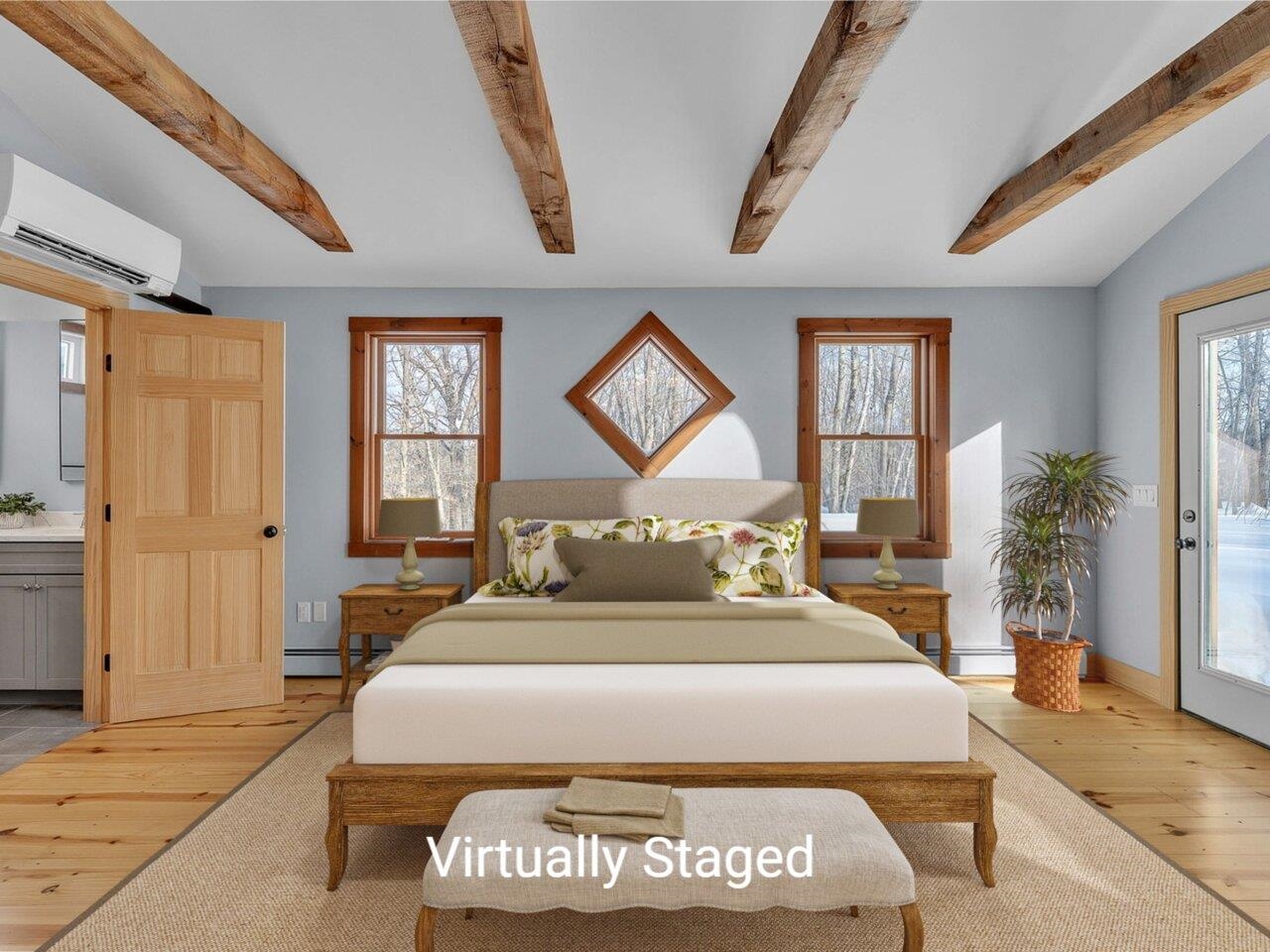 First-floor primary suite