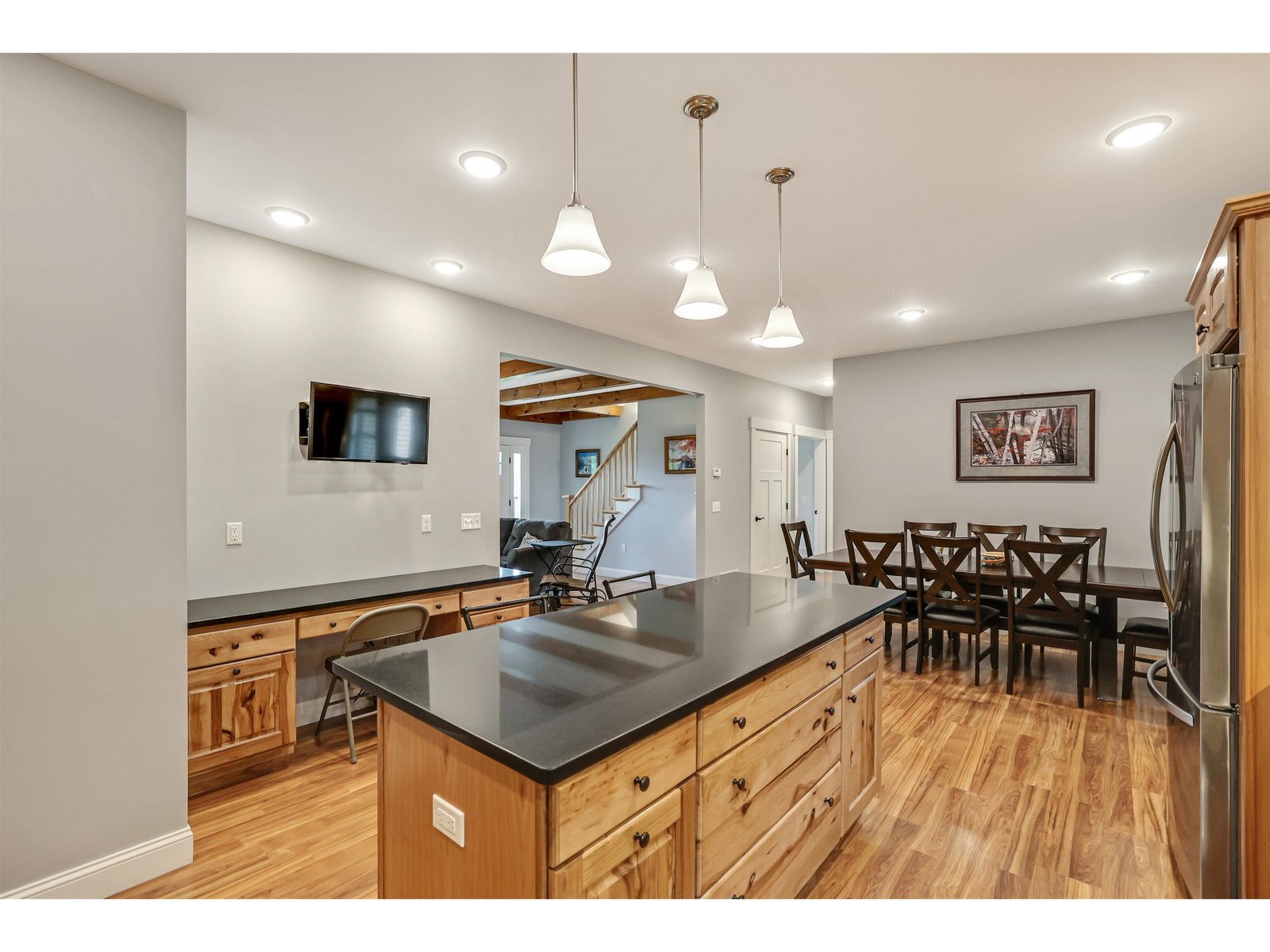 Kitchen with Silestone Counters and an Island