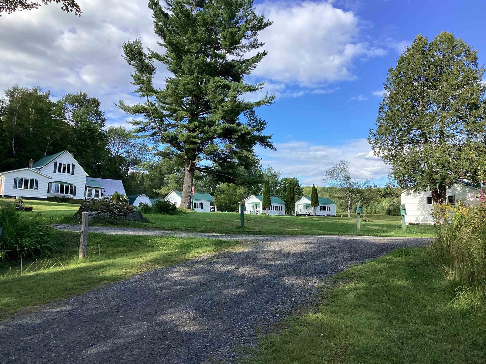 The main house and cabins