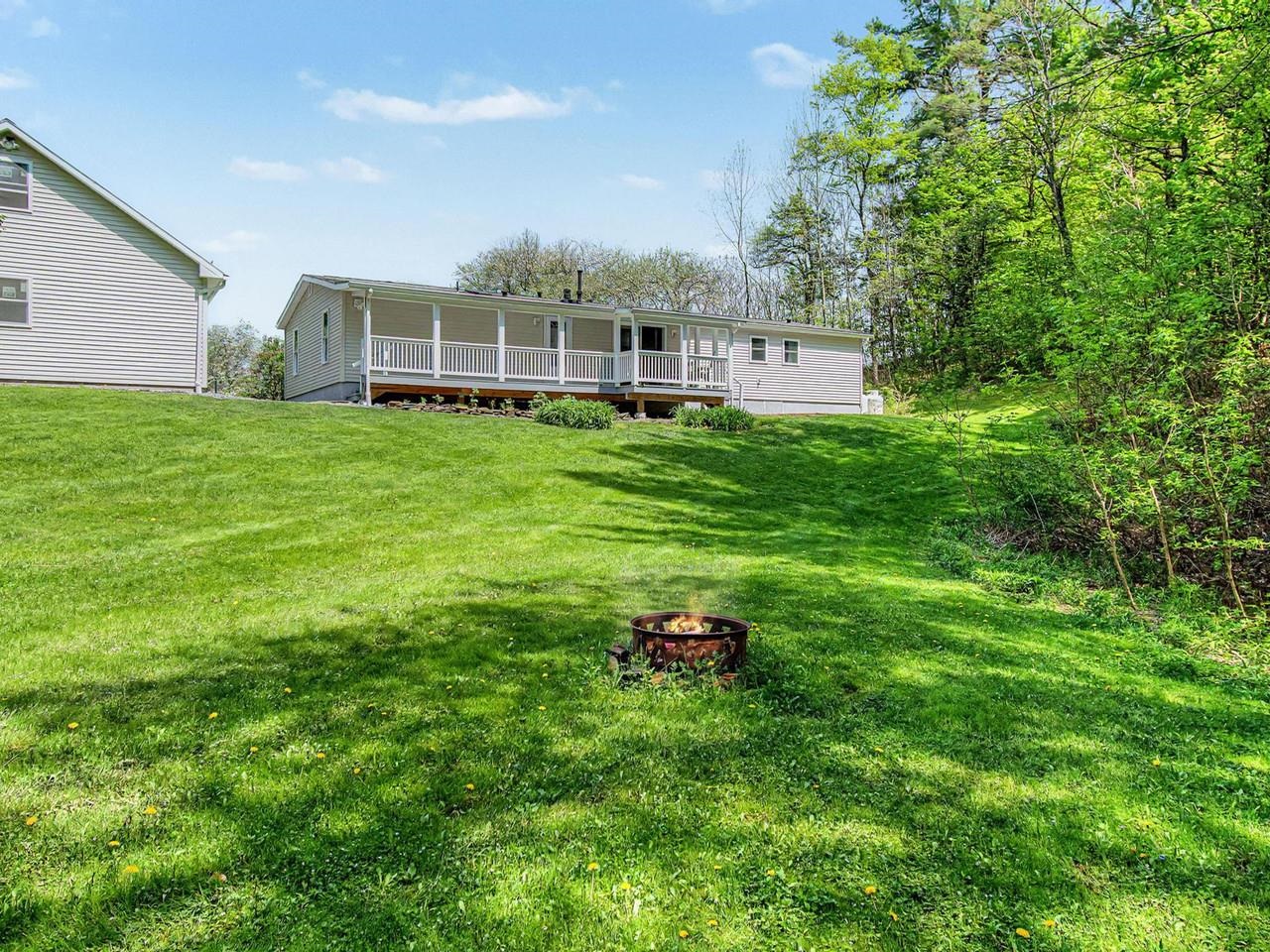 Spacious covered back porch