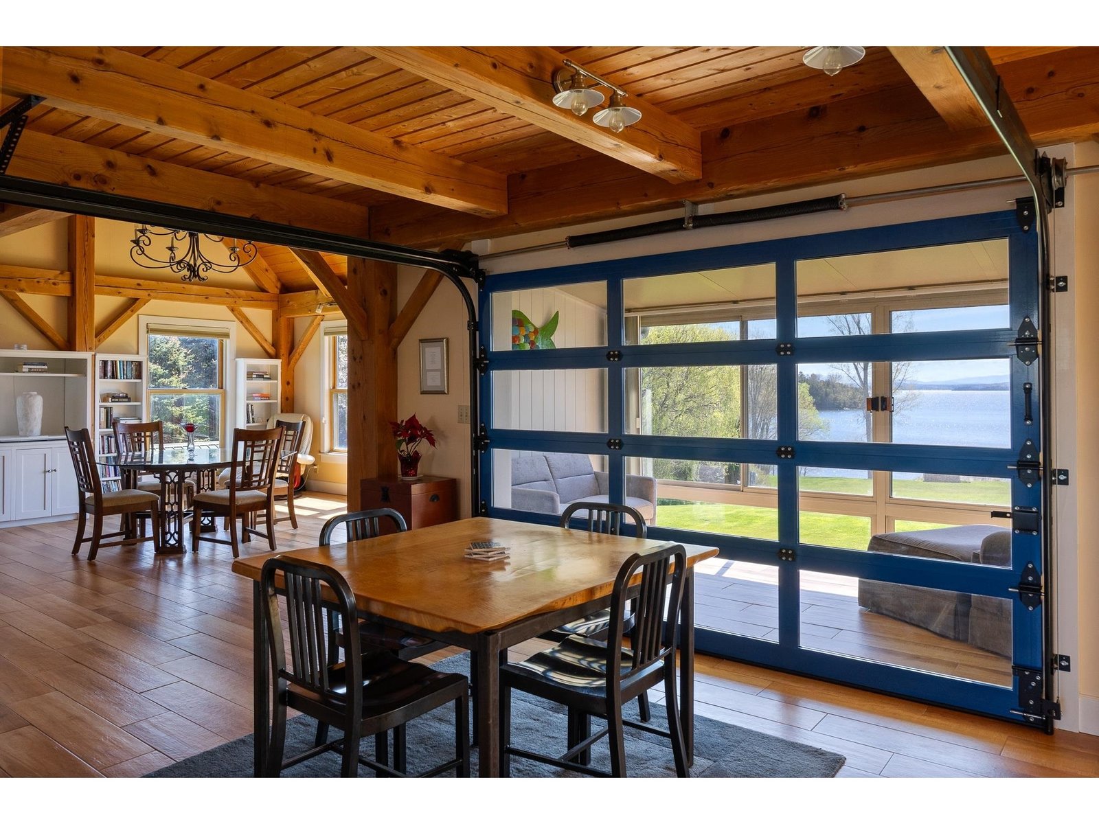 Breakfast nook looking into 3 season porch