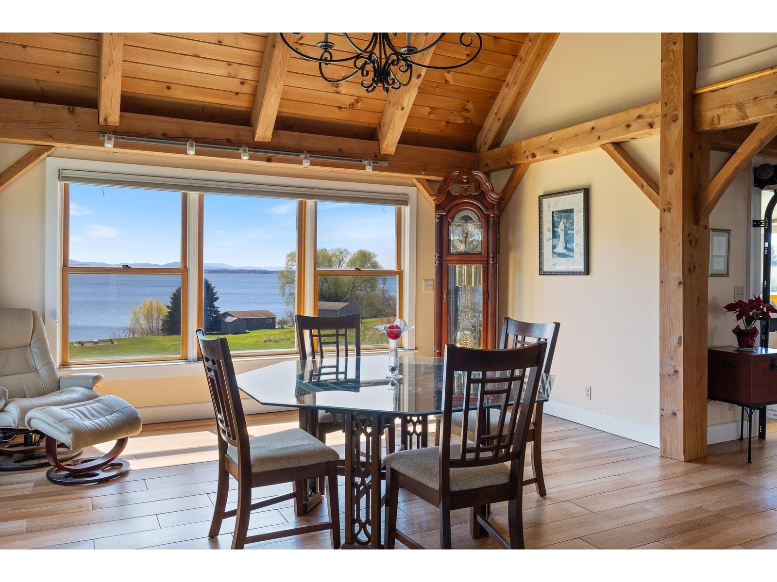 Dining room overlooking Lake Champlain
