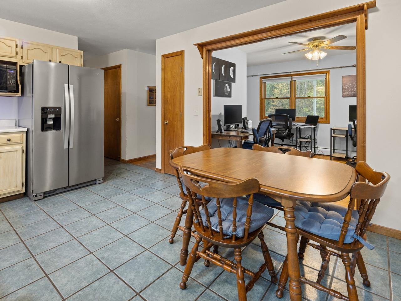 Kitchen with tiled floor