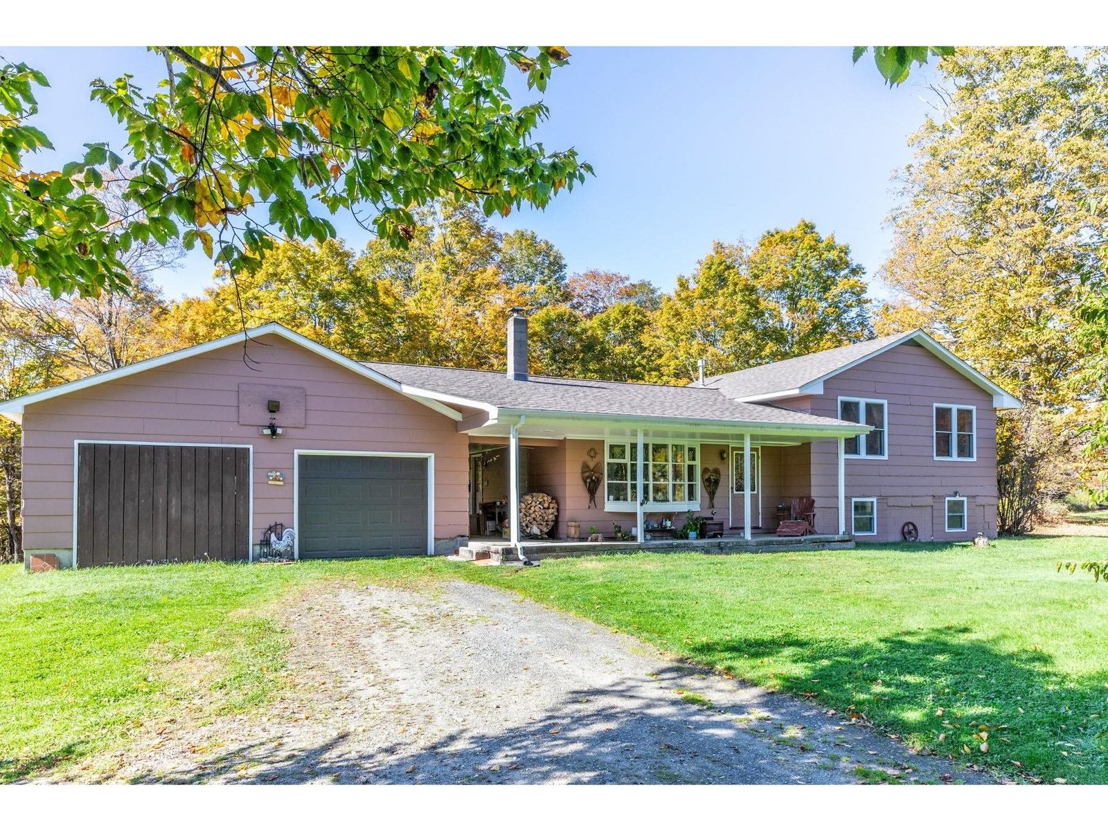 Two car garage with entry to house