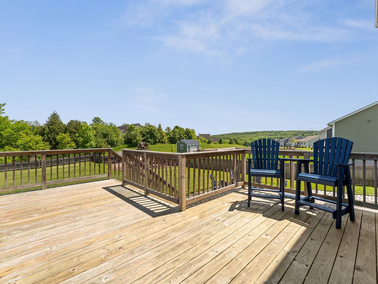 Expansive deck off dining room