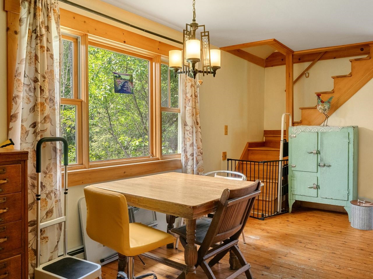 Dining area with big windows