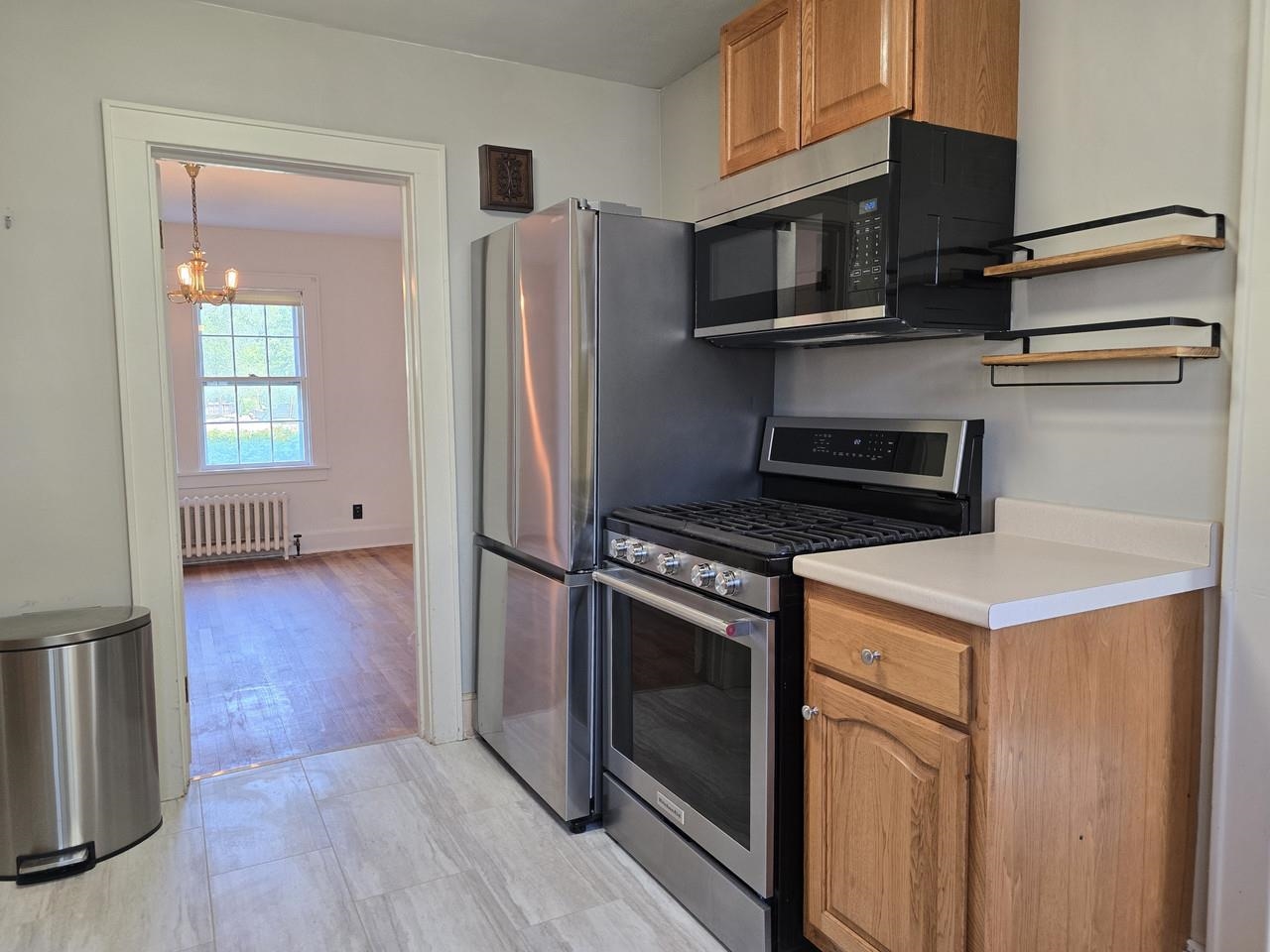 Stainless Kitchen to Dining Rm
