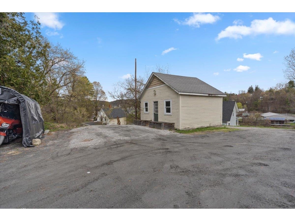Upper parking and out building