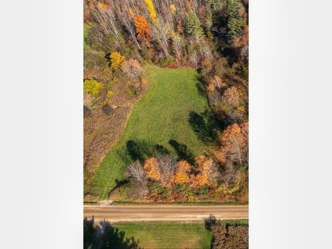 Aerial view of lot in fall