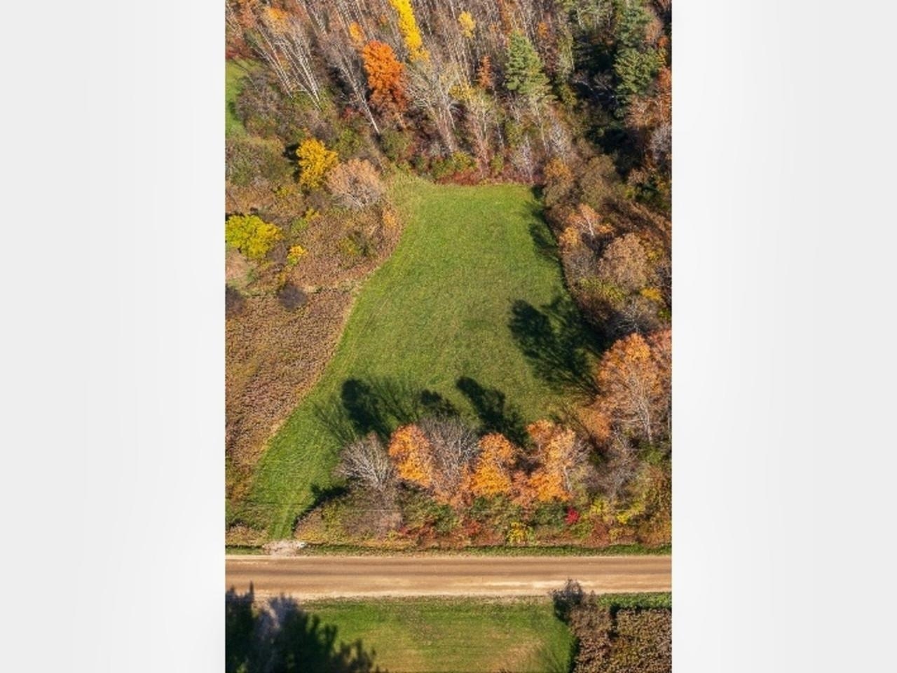 Aerial view of lot in fall