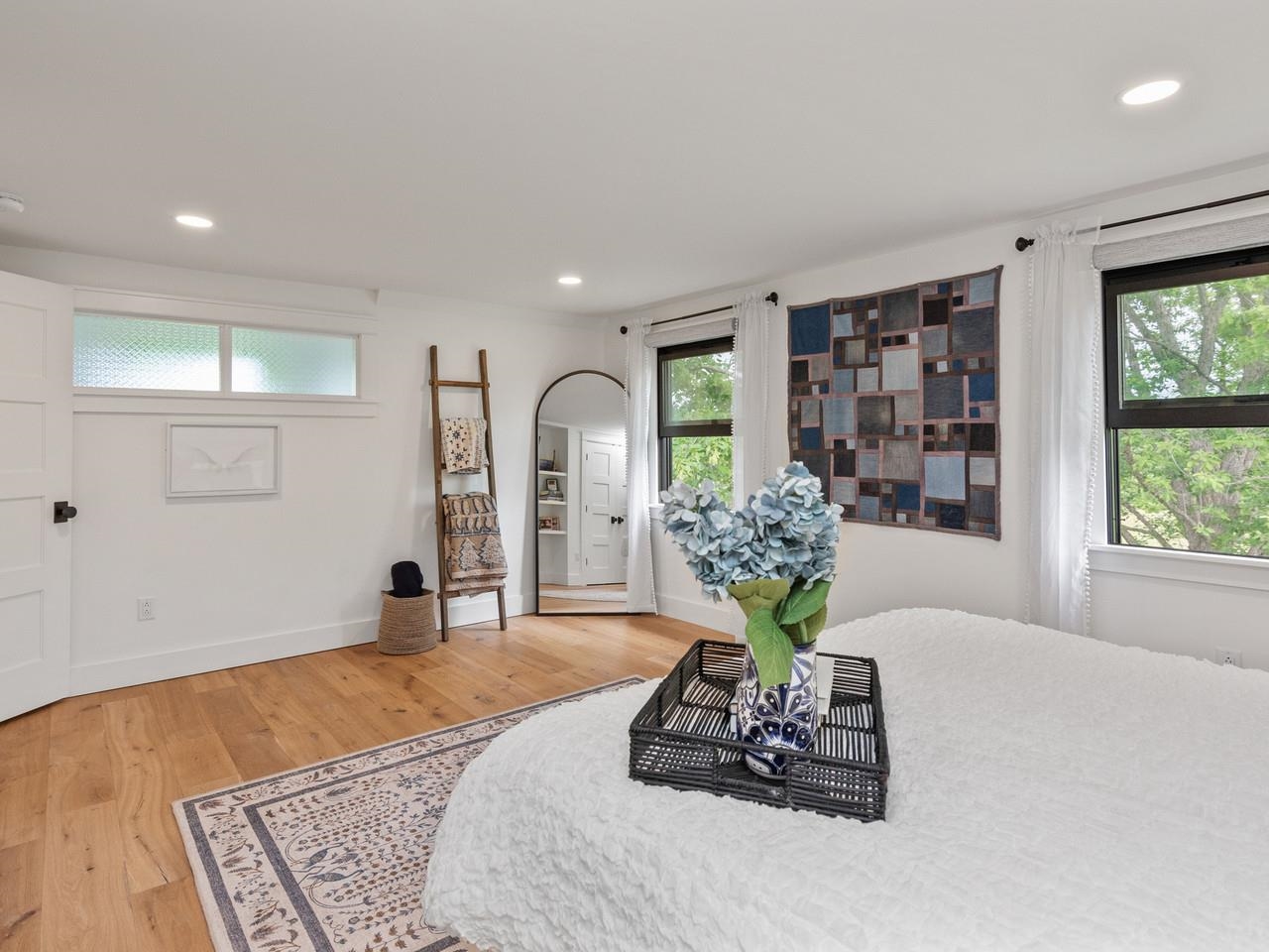 Transom windows in bedroom two