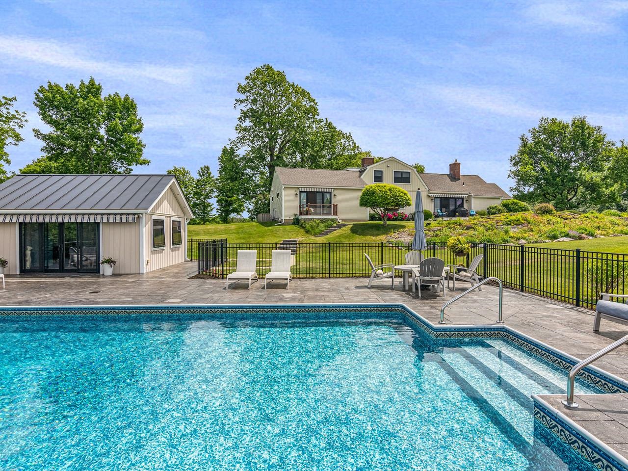 Fenced, in-ground pool