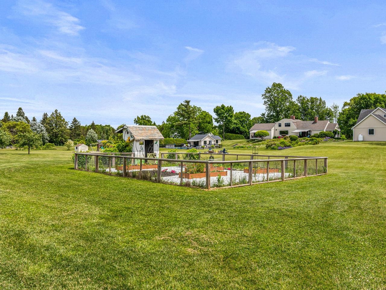Fenced garden space
