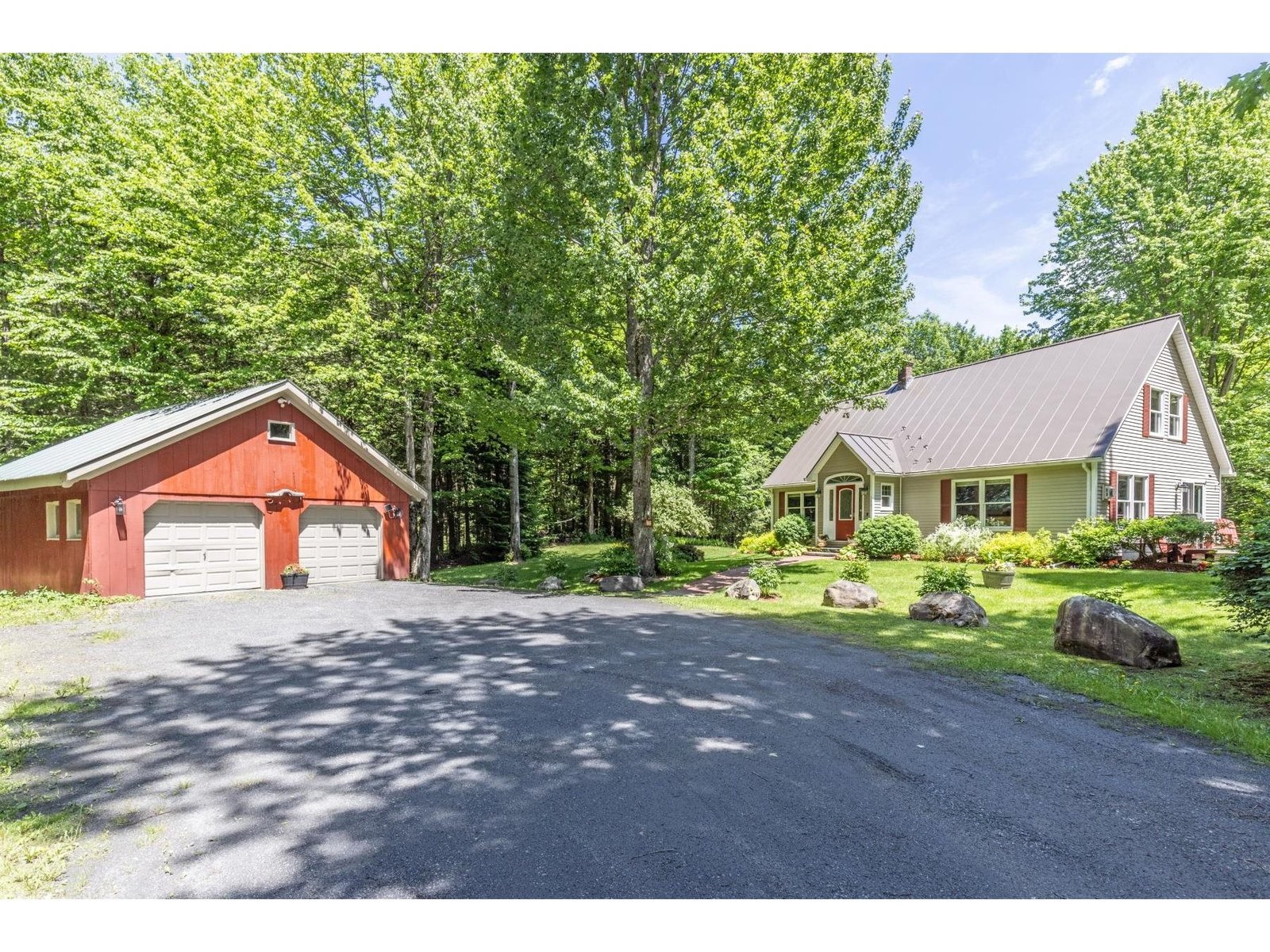 Crushed stone driveway