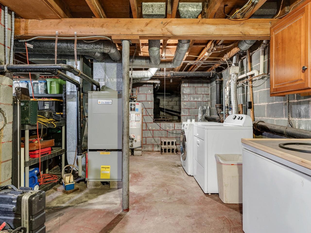 Laundry in basement