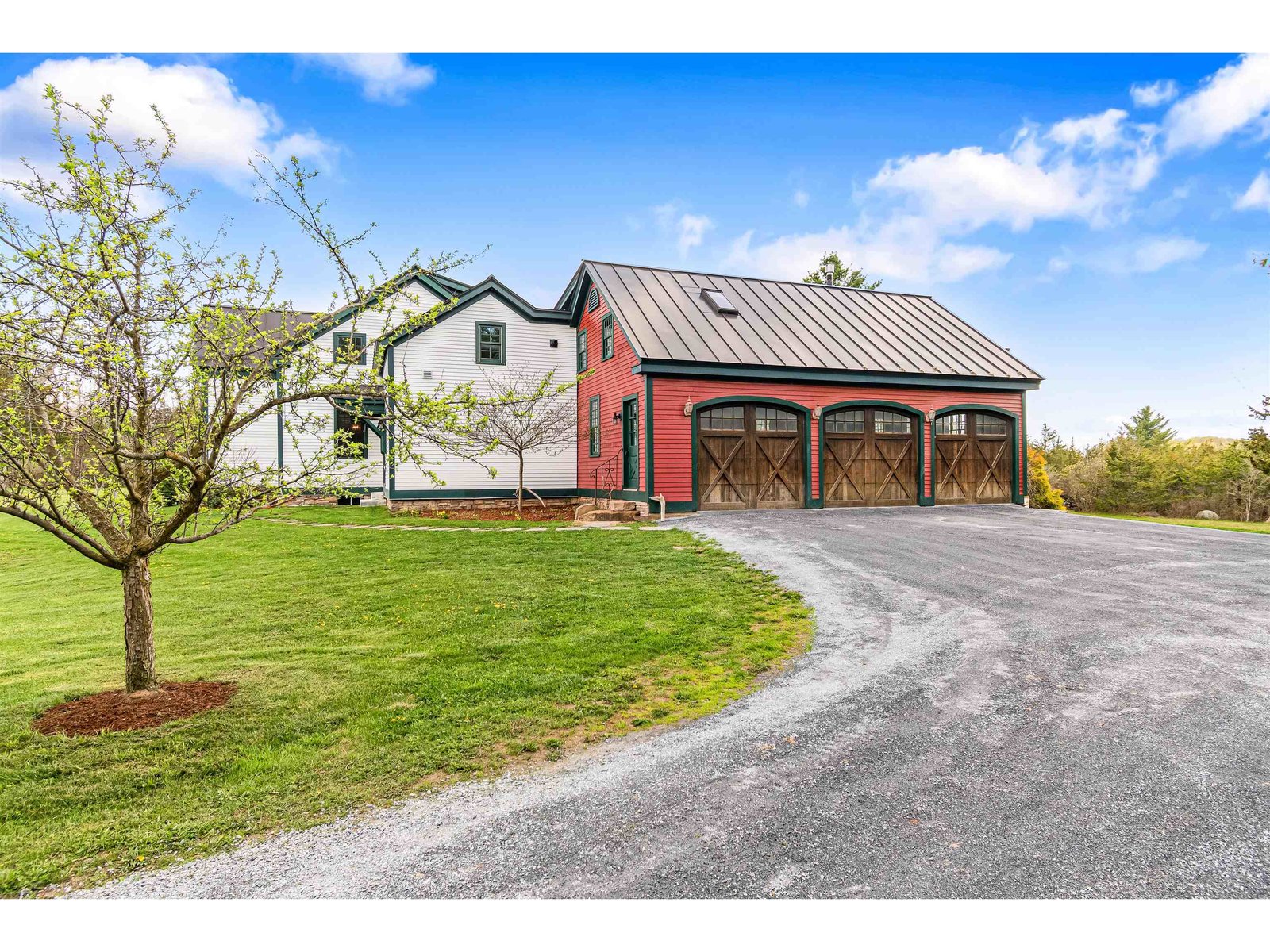 Attached Three-Car Garage With ADU - Post and Beam Structure From Enosburg