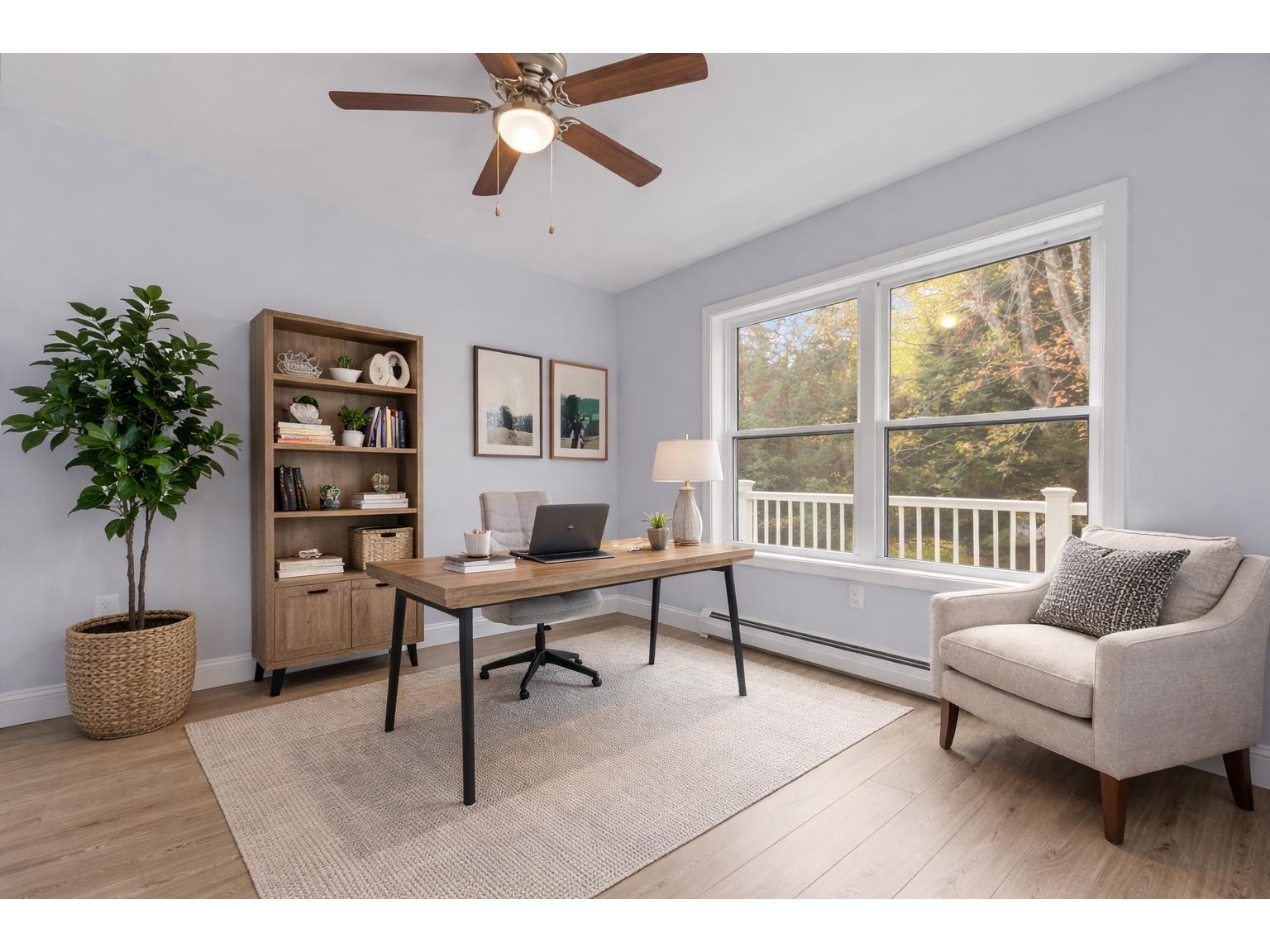 Office/Den Virtually Staged