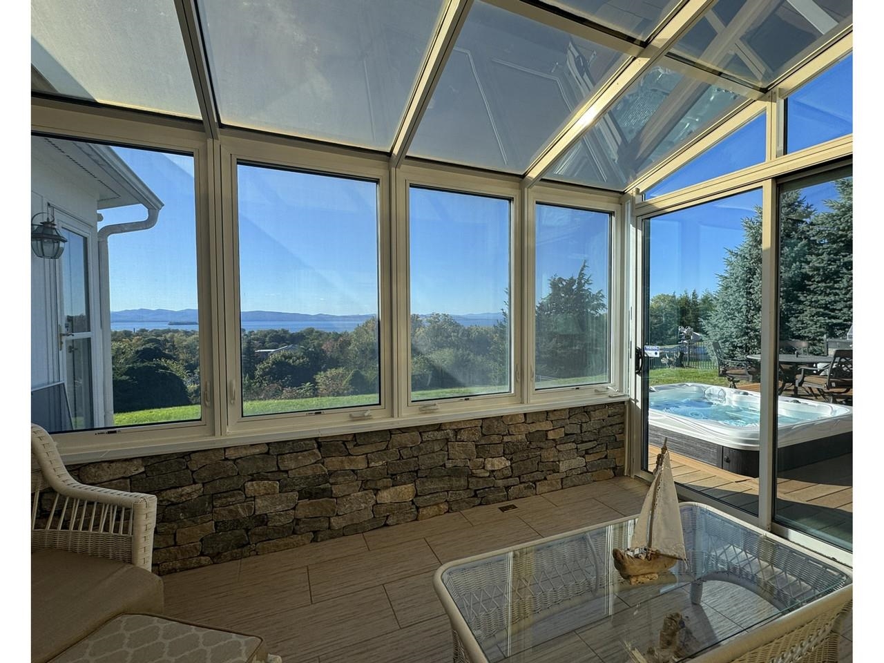 Sunroom with Lake Views
