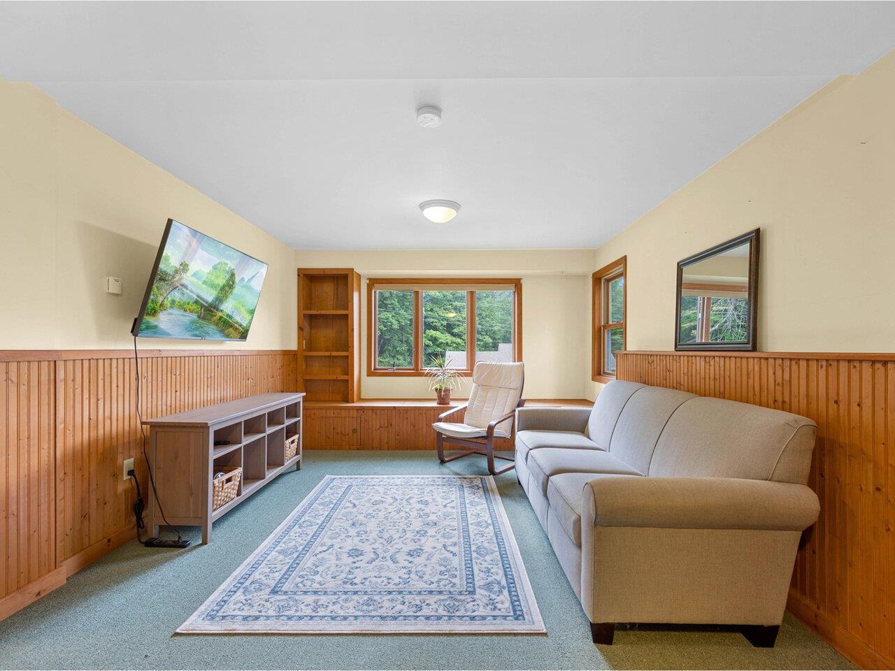 Lower level entertainment room