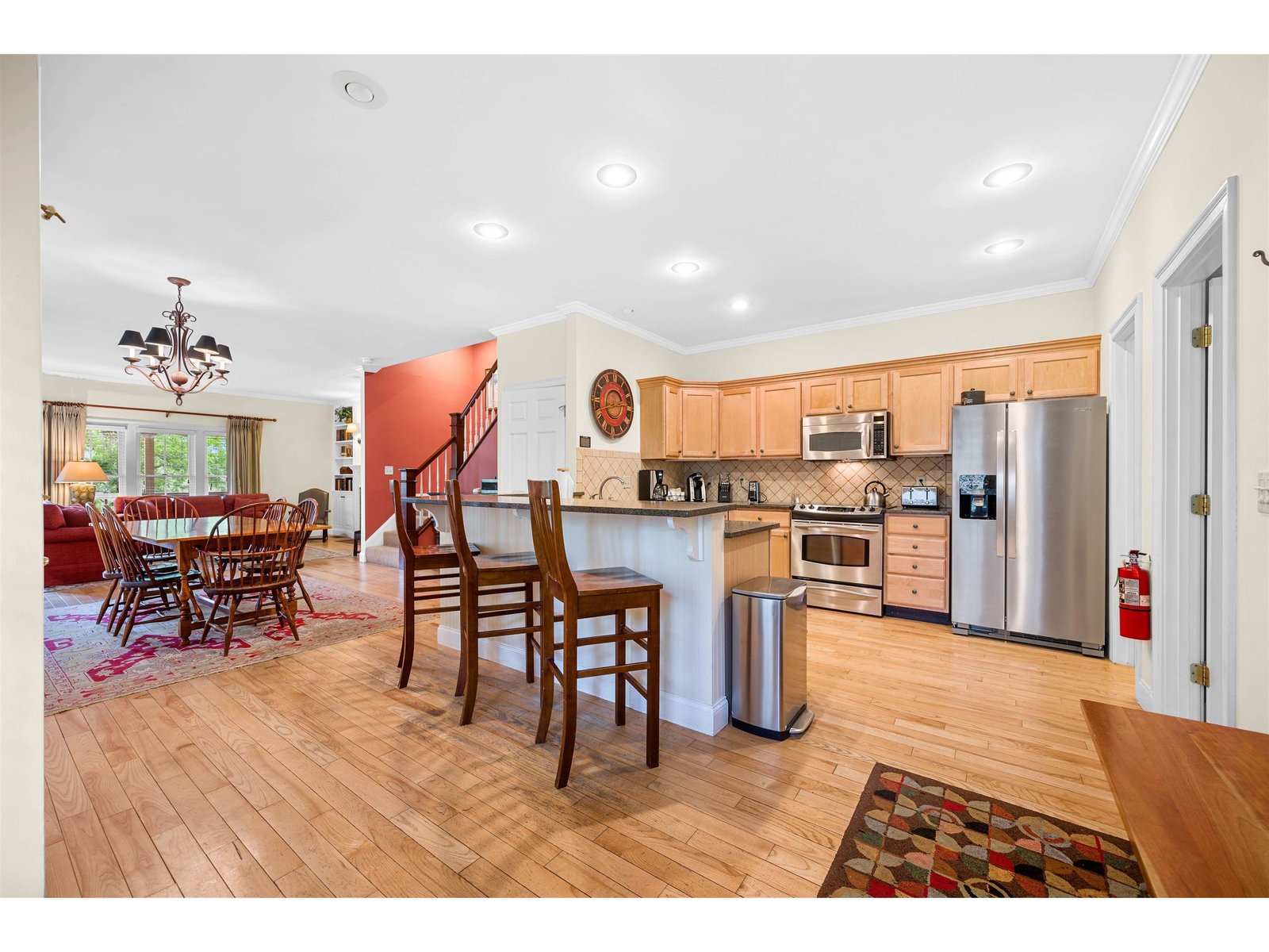 From Entry into Foyer, Kitchen and Dining
