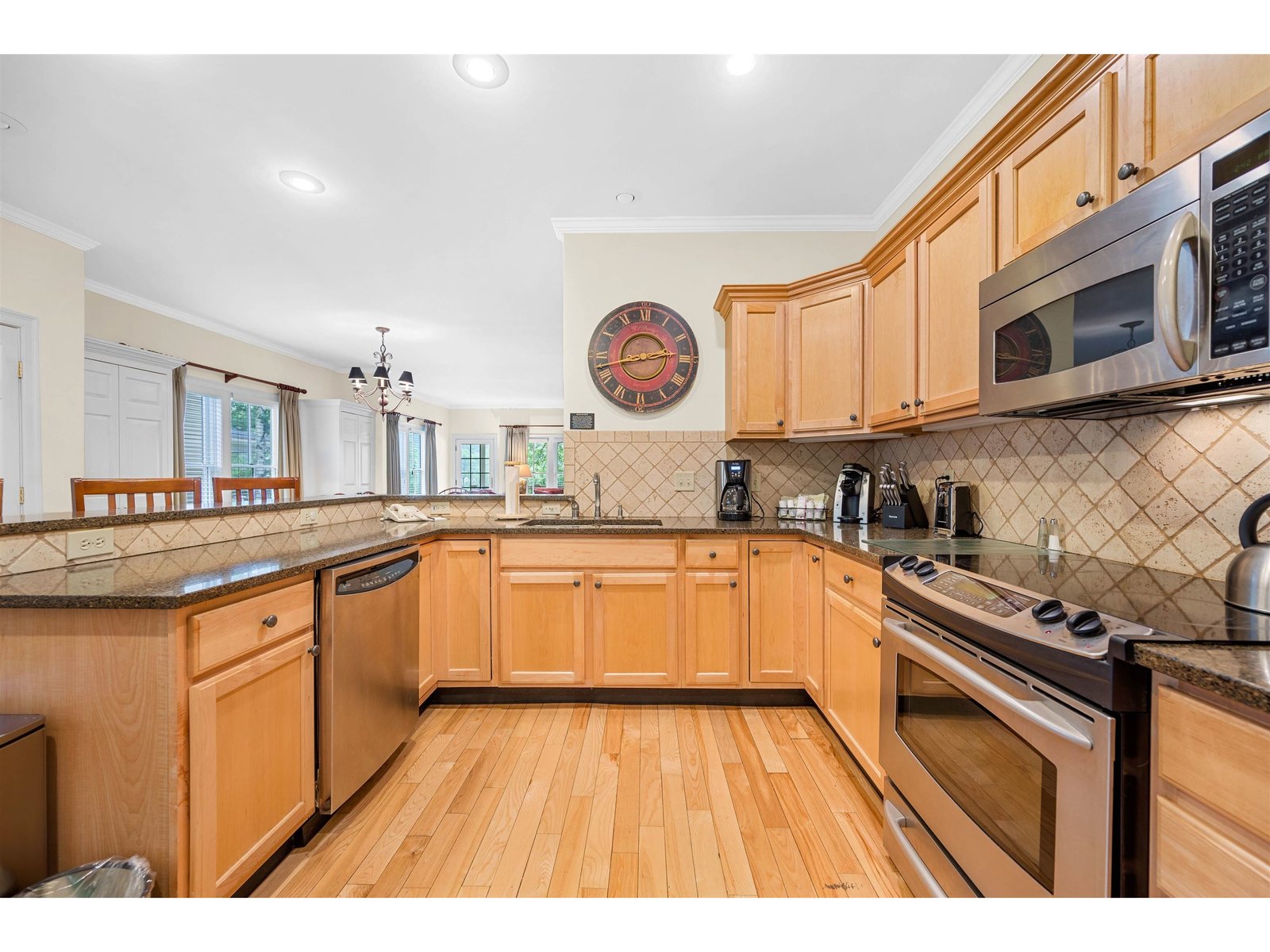 From Kitchen through Dining Area to Living Room