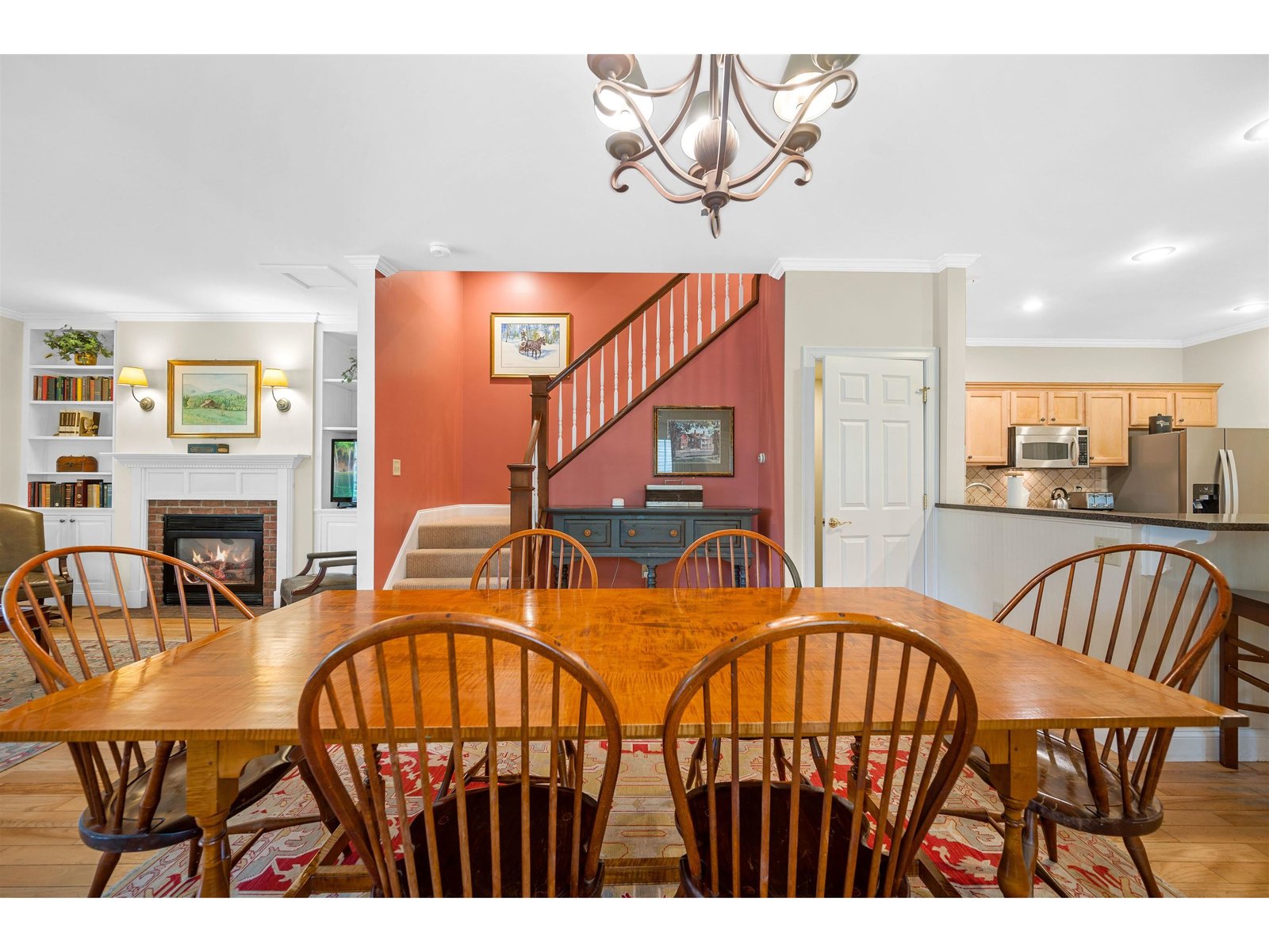 Gas Fireplace in Living Room, Dining  and Kitchen
